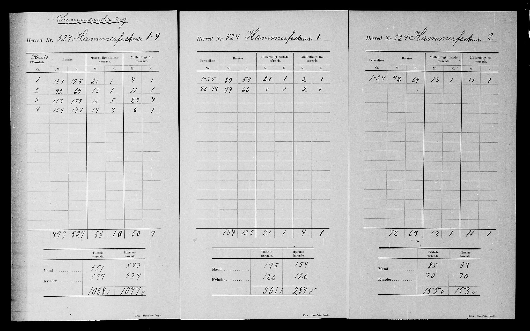 SATØ, 1900 census for Hammerfest, 1900, p. 13