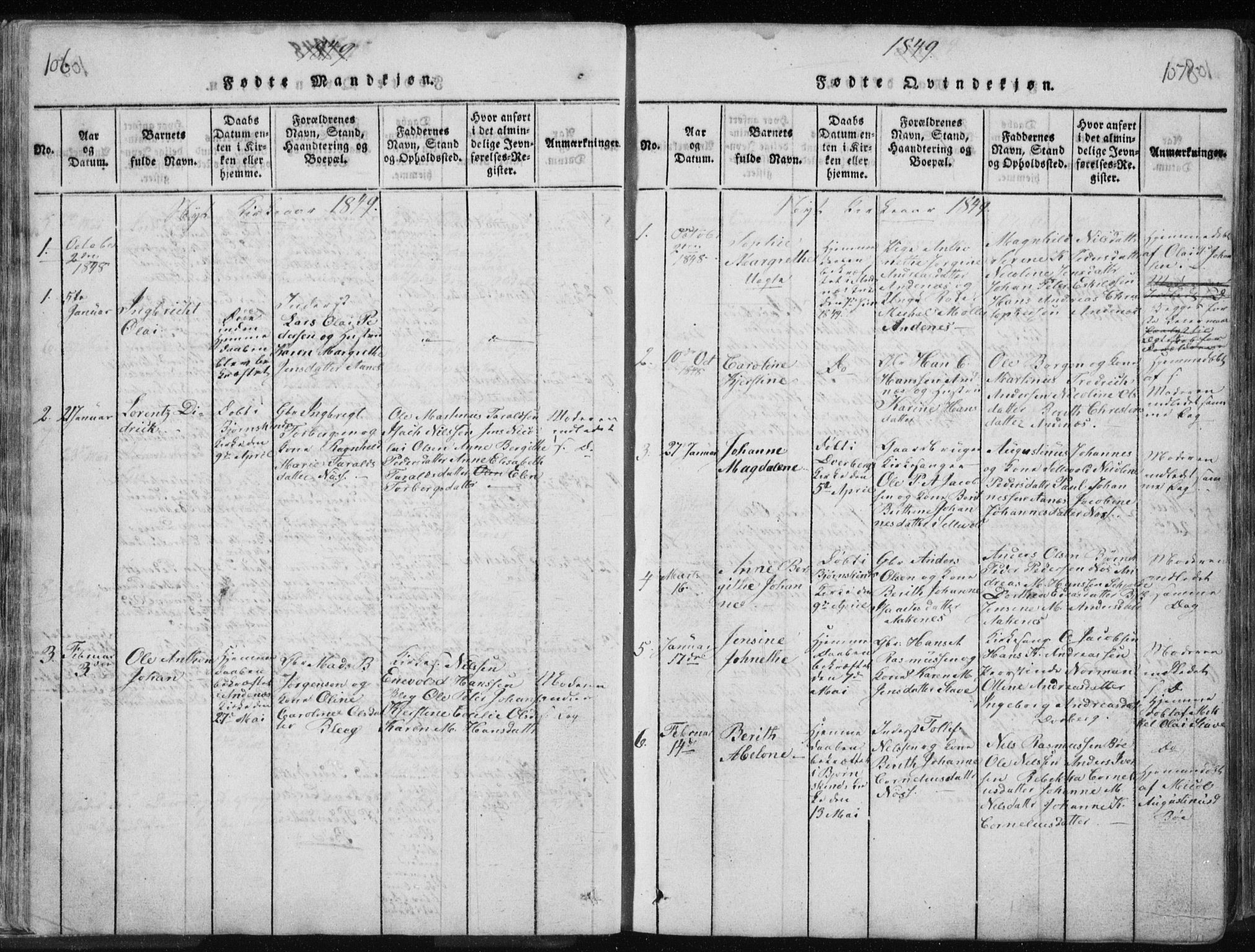 Ministerialprotokoller, klokkerbøker og fødselsregistre - Nordland, AV/SAT-A-1459/897/L1411: Parish register (copy) no. 897C01, 1820-1866, p. 106-107