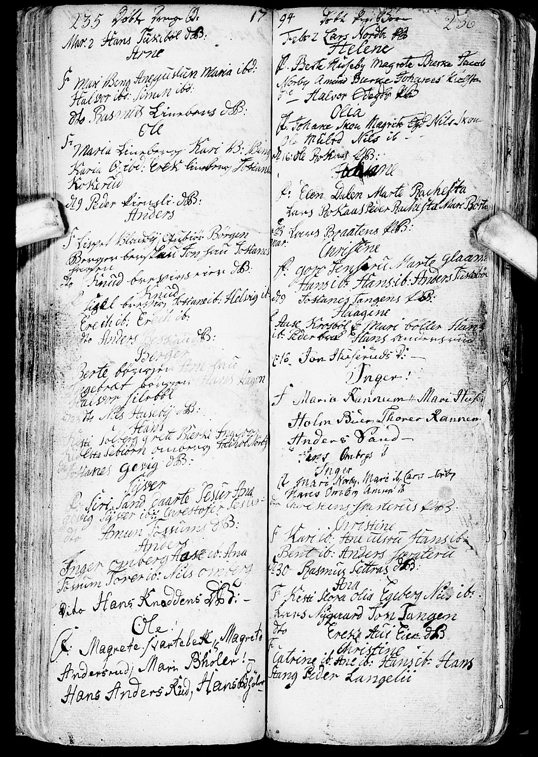 Enebakk prestekontor Kirkebøker, SAO/A-10171c/F/Fa/L0002: Parish register (official) no. I 2, 1755-1806, p. 235-236