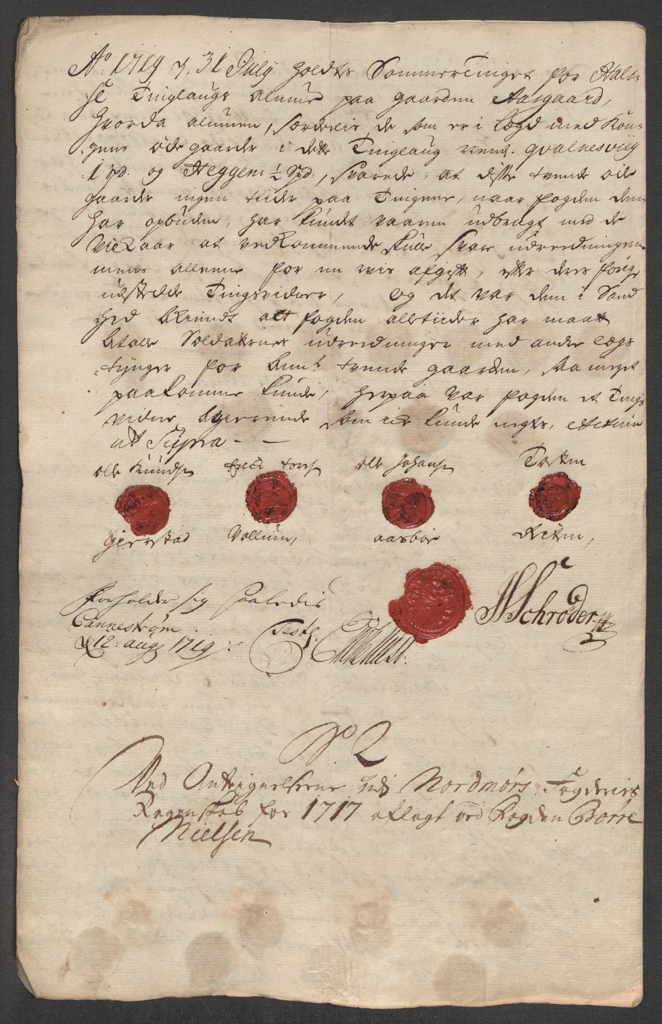 Rentekammeret inntil 1814, Reviderte regnskaper, Fogderegnskap, AV/RA-EA-4092/R56/L3750: Fogderegnskap Nordmøre, 1717, p. 328