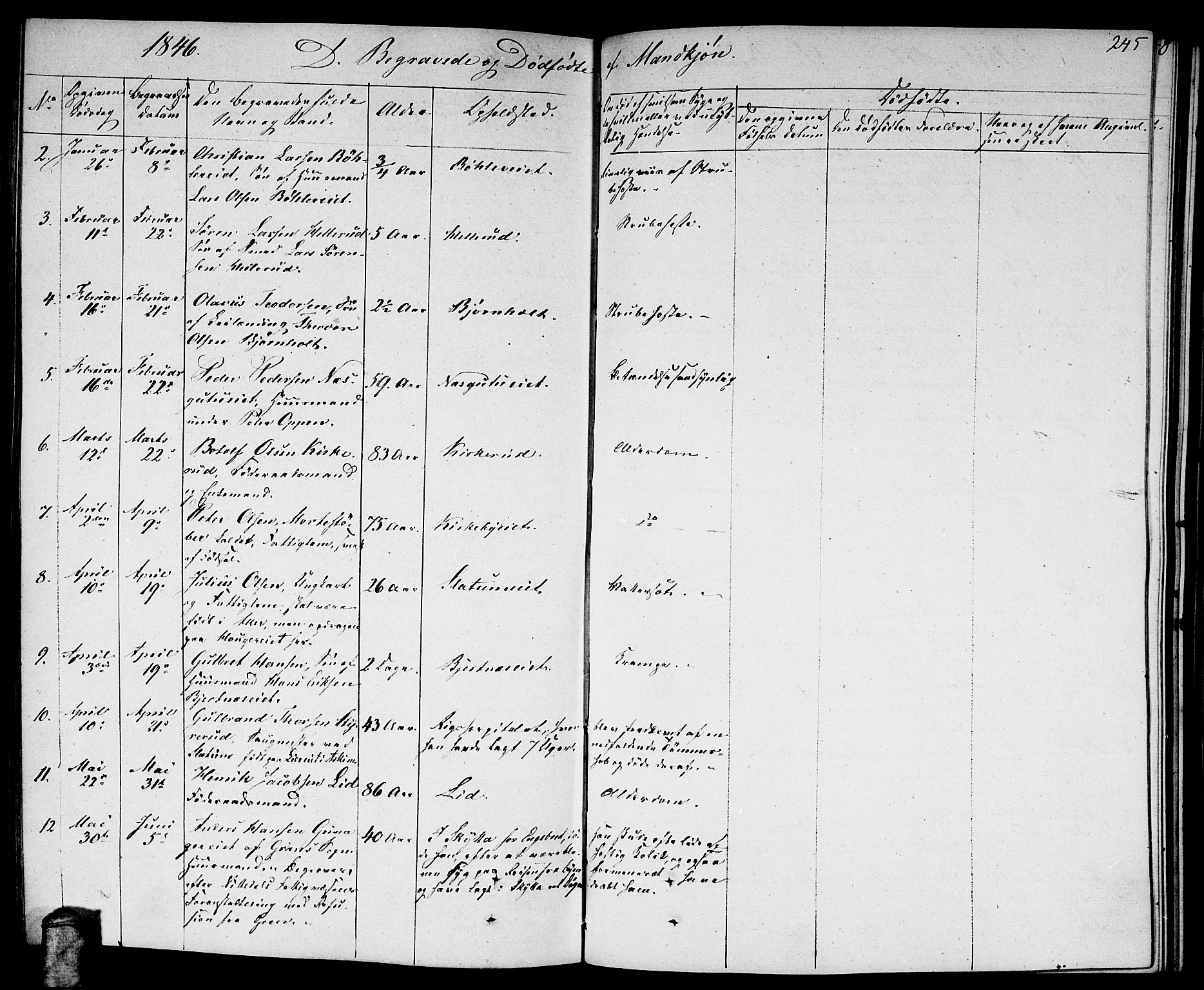 Nittedal prestekontor Kirkebøker, AV/SAO-A-10365a/F/Fa/L0004: Parish register (official) no. I 4, 1836-1849, p. 245