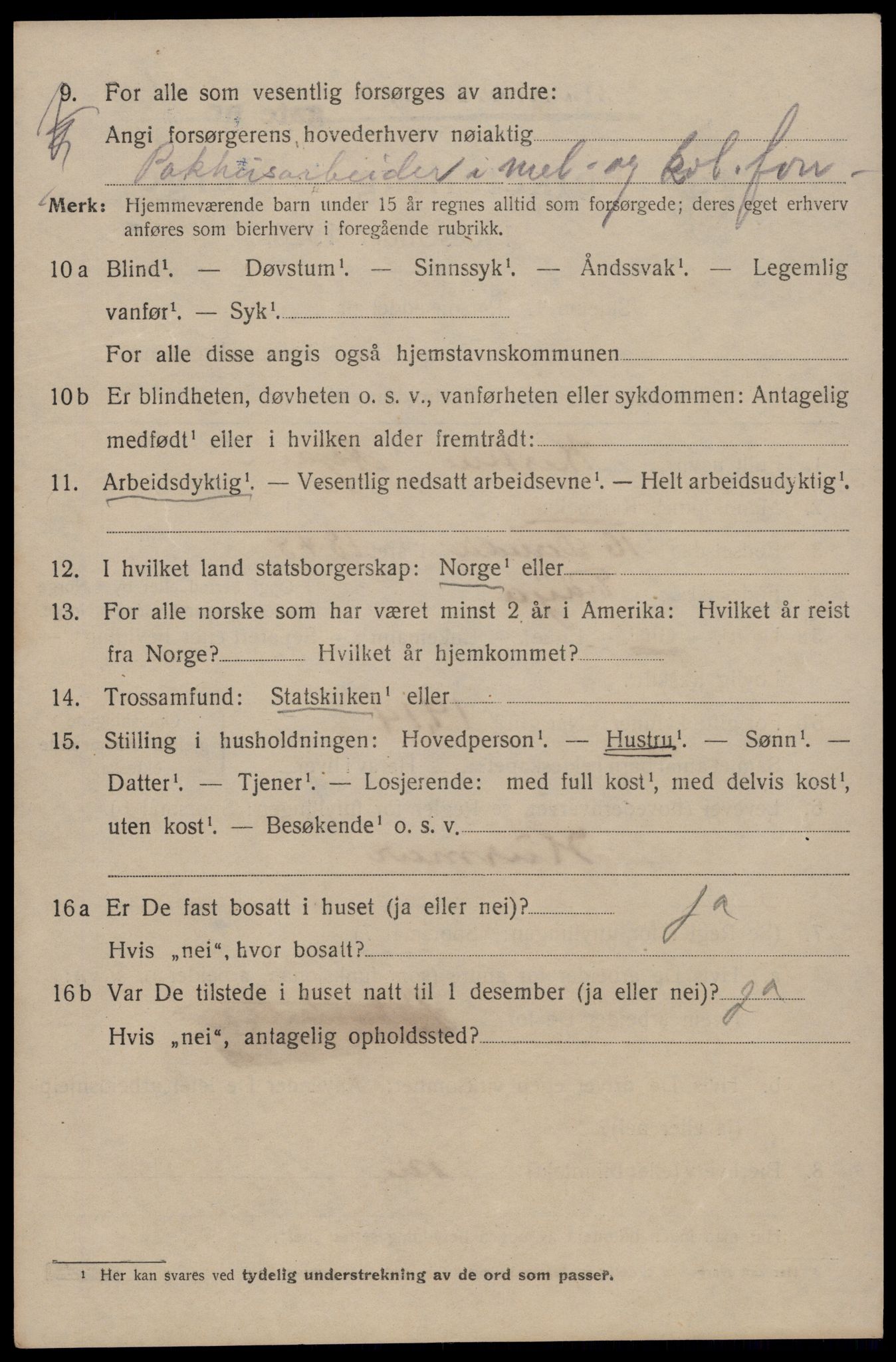 SAT, 1920 census for Trondheim, 1920, p. 106481