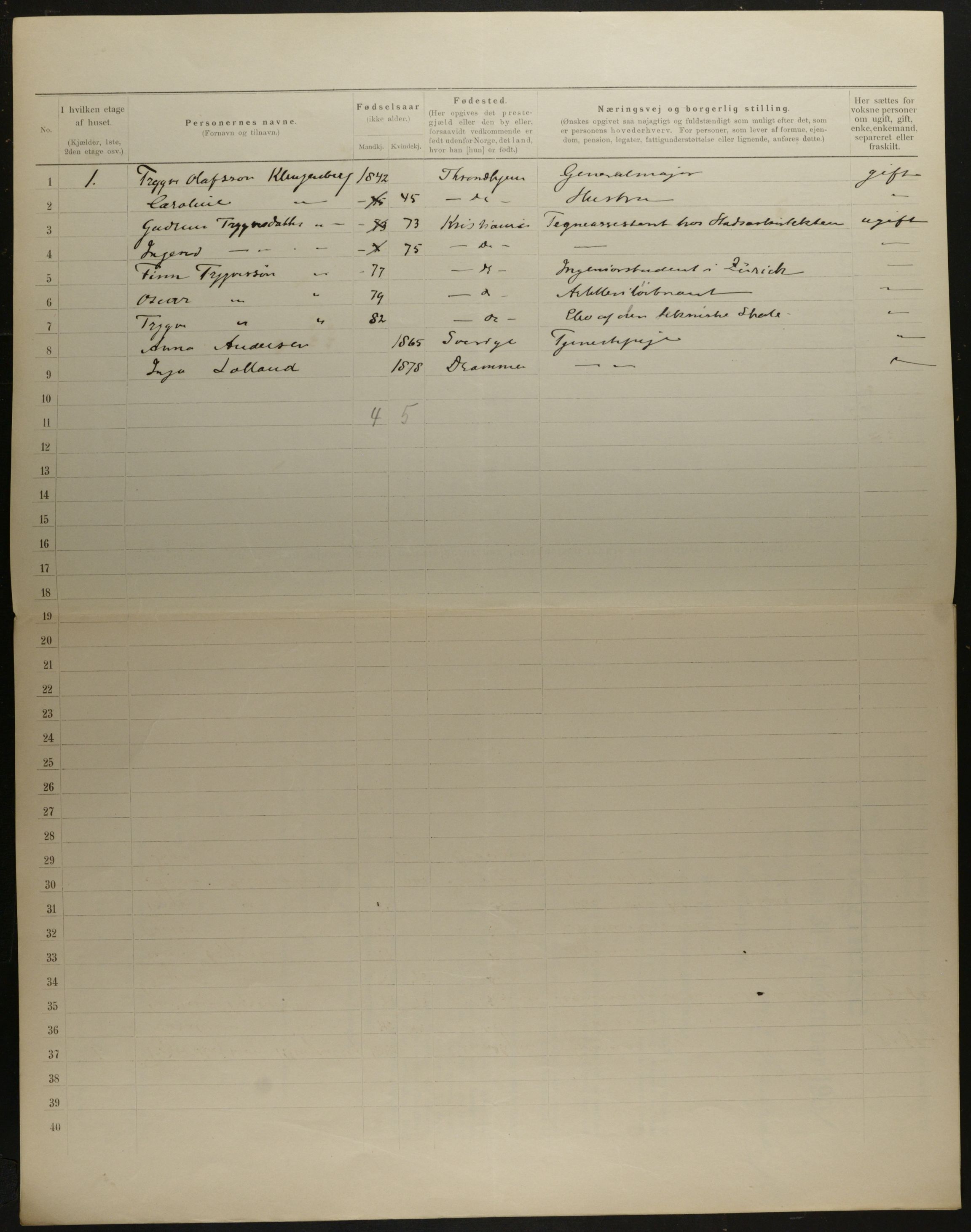 OBA, Municipal Census 1901 for Kristiania, 1901, p. 10934