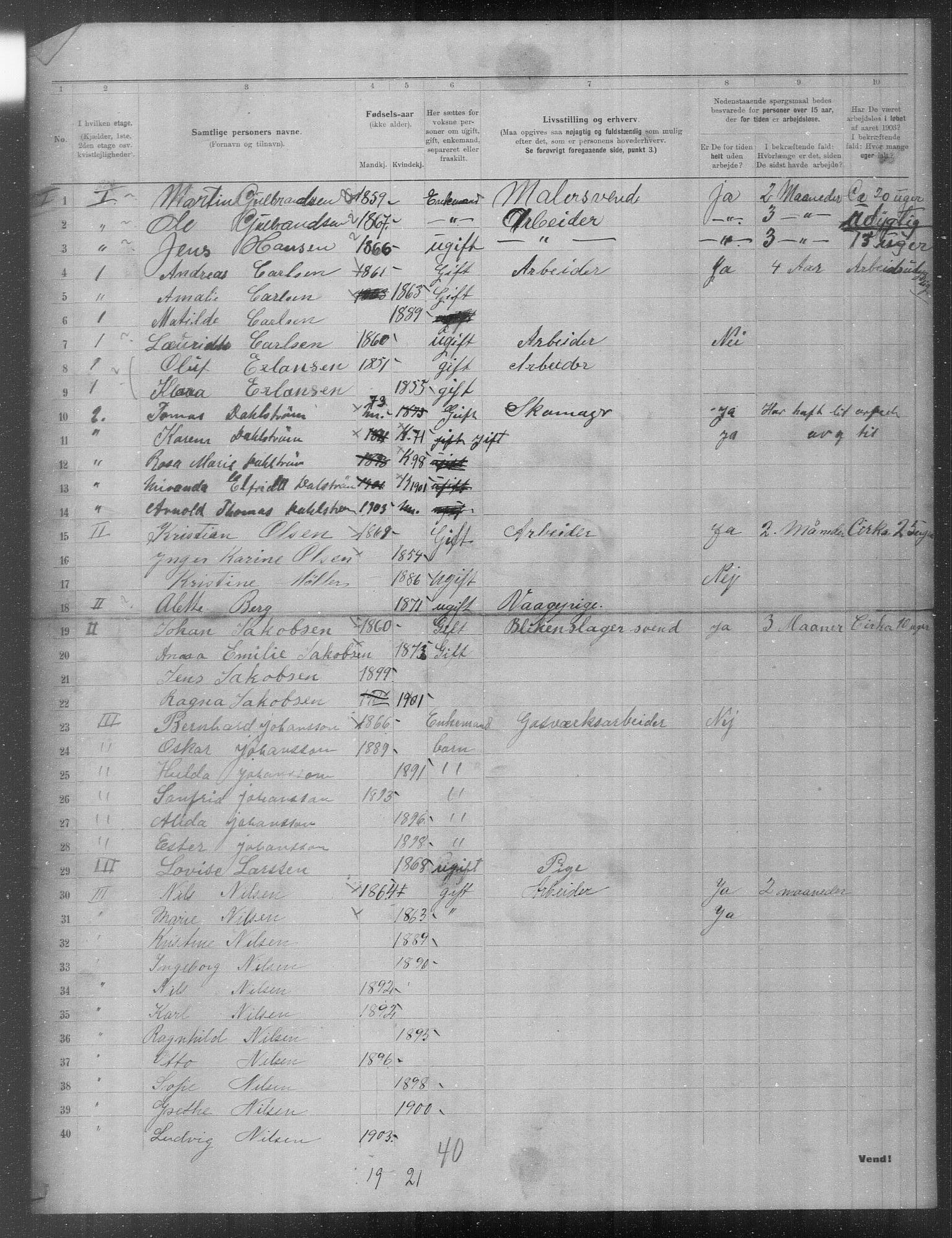 OBA, Municipal Census 1903 for Kristiania, 1903, p. 17366