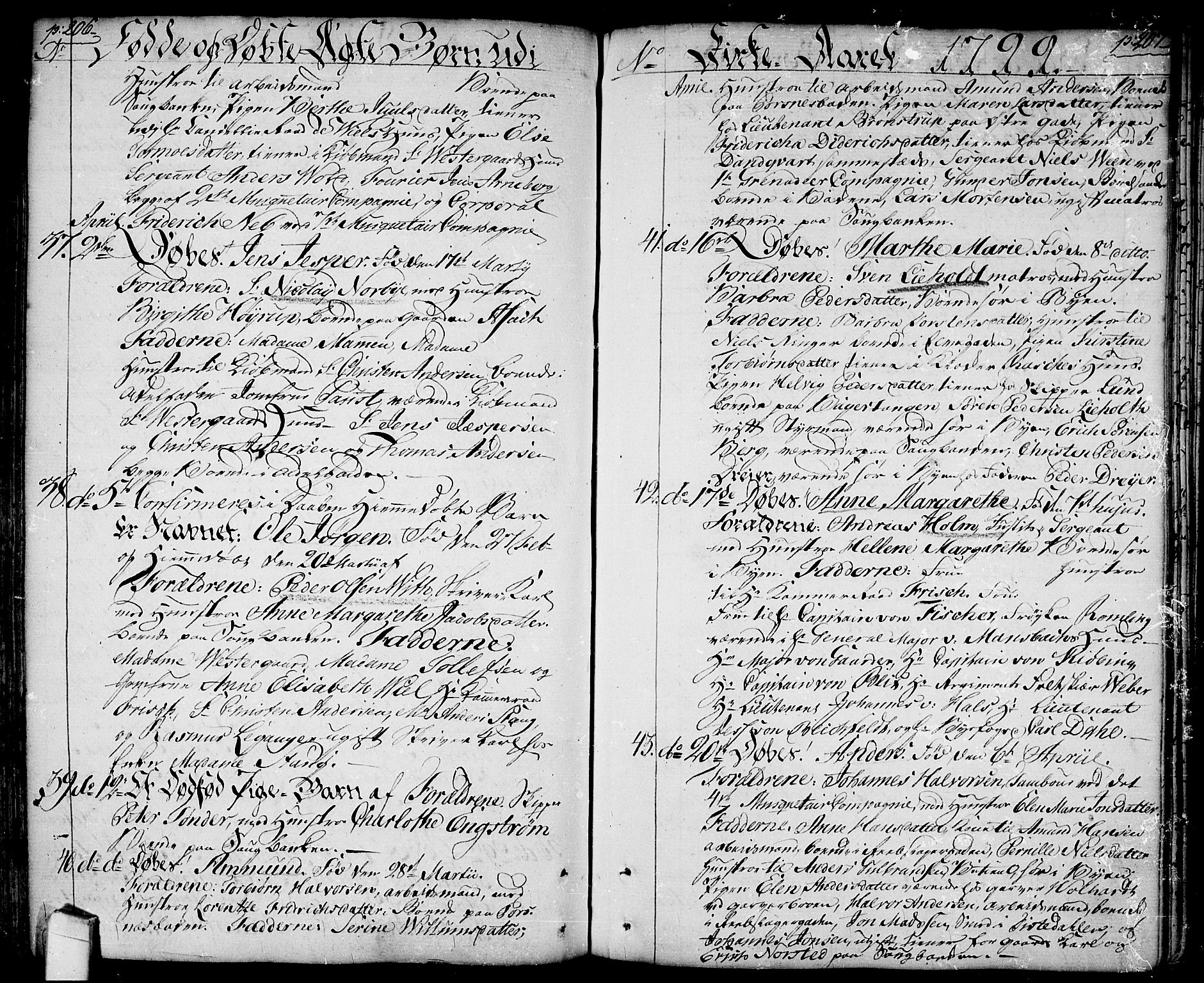Halden prestekontor Kirkebøker, SAO/A-10909/F/Fa/L0002: Parish register (official) no. I 2, 1792-1812, p. 206-207