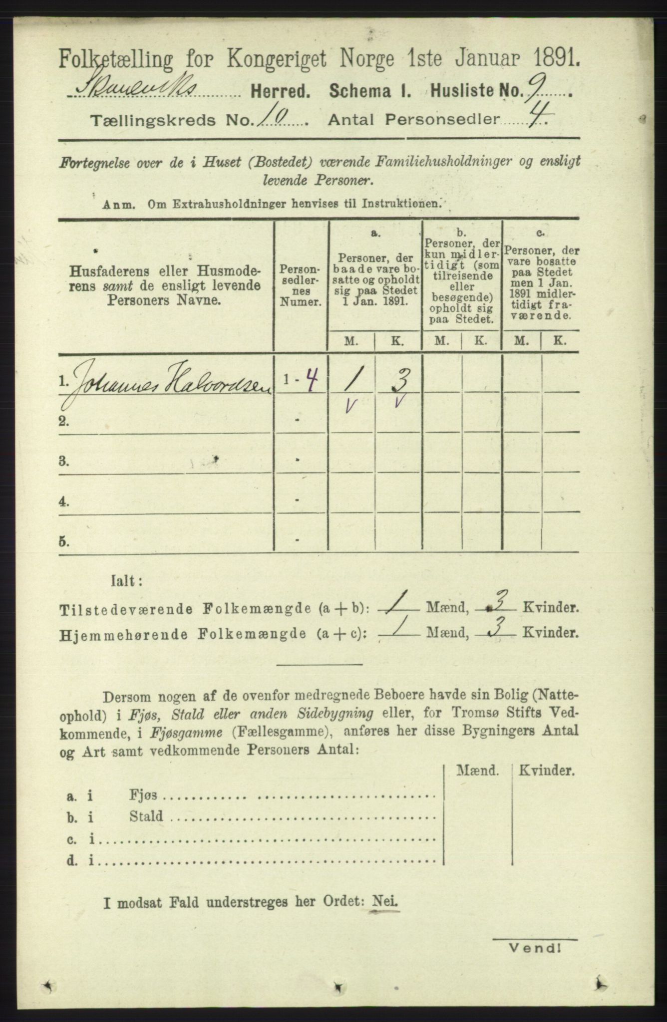 RA, 1891 census for 1212 Skånevik, 1891, p. 2872