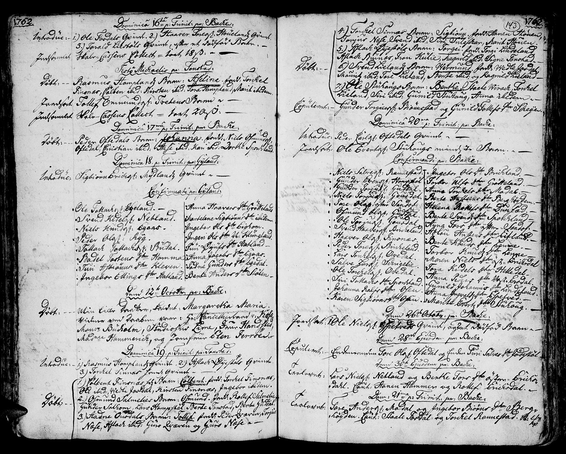 Bakke sokneprestkontor, AV/SAK-1111-0002/F/Fa/Faa/L0001: Parish register (official) no. A 1, 1741-1780, p. 143