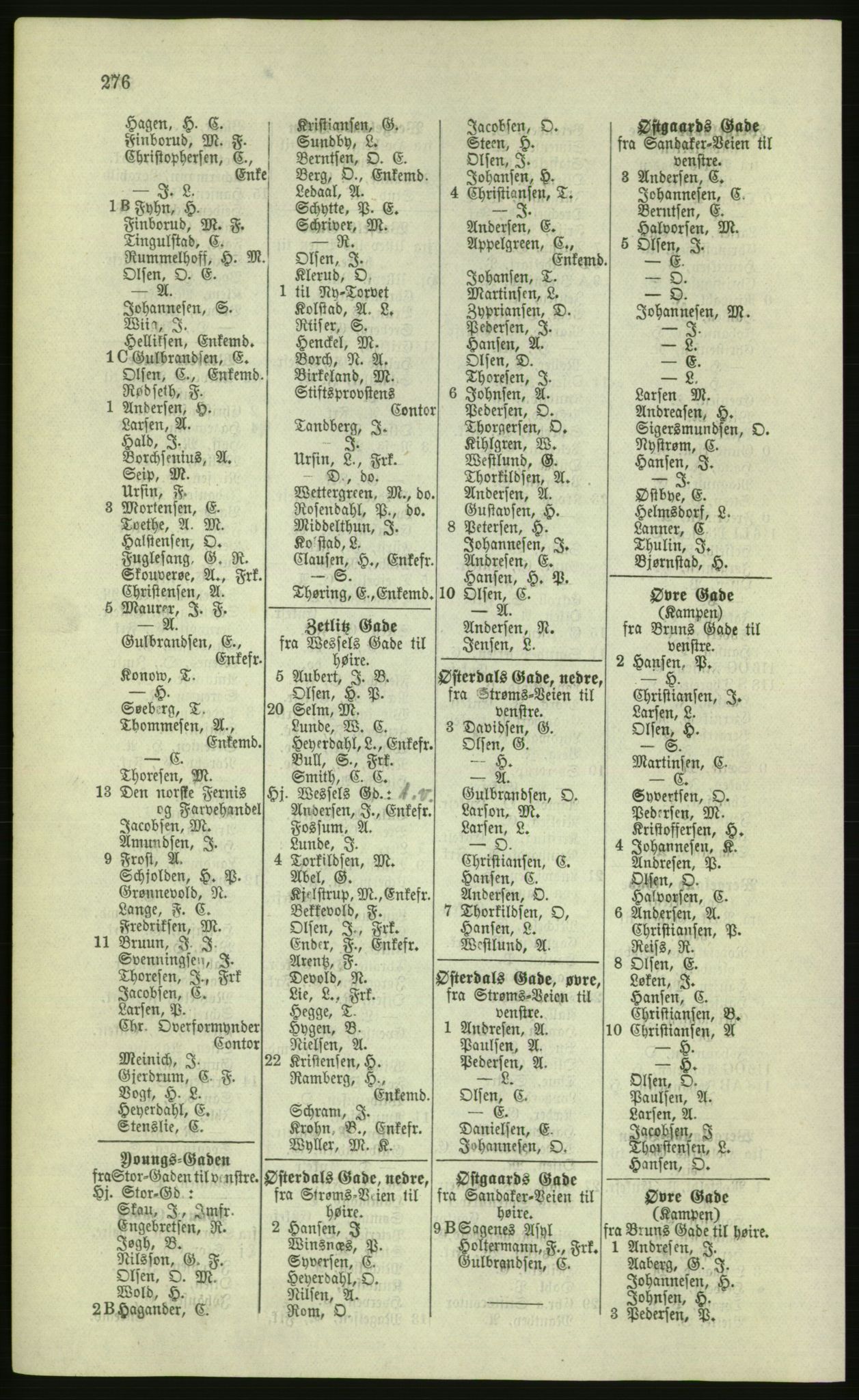 Kristiania/Oslo adressebok, PUBL/-, 1879, p. 276