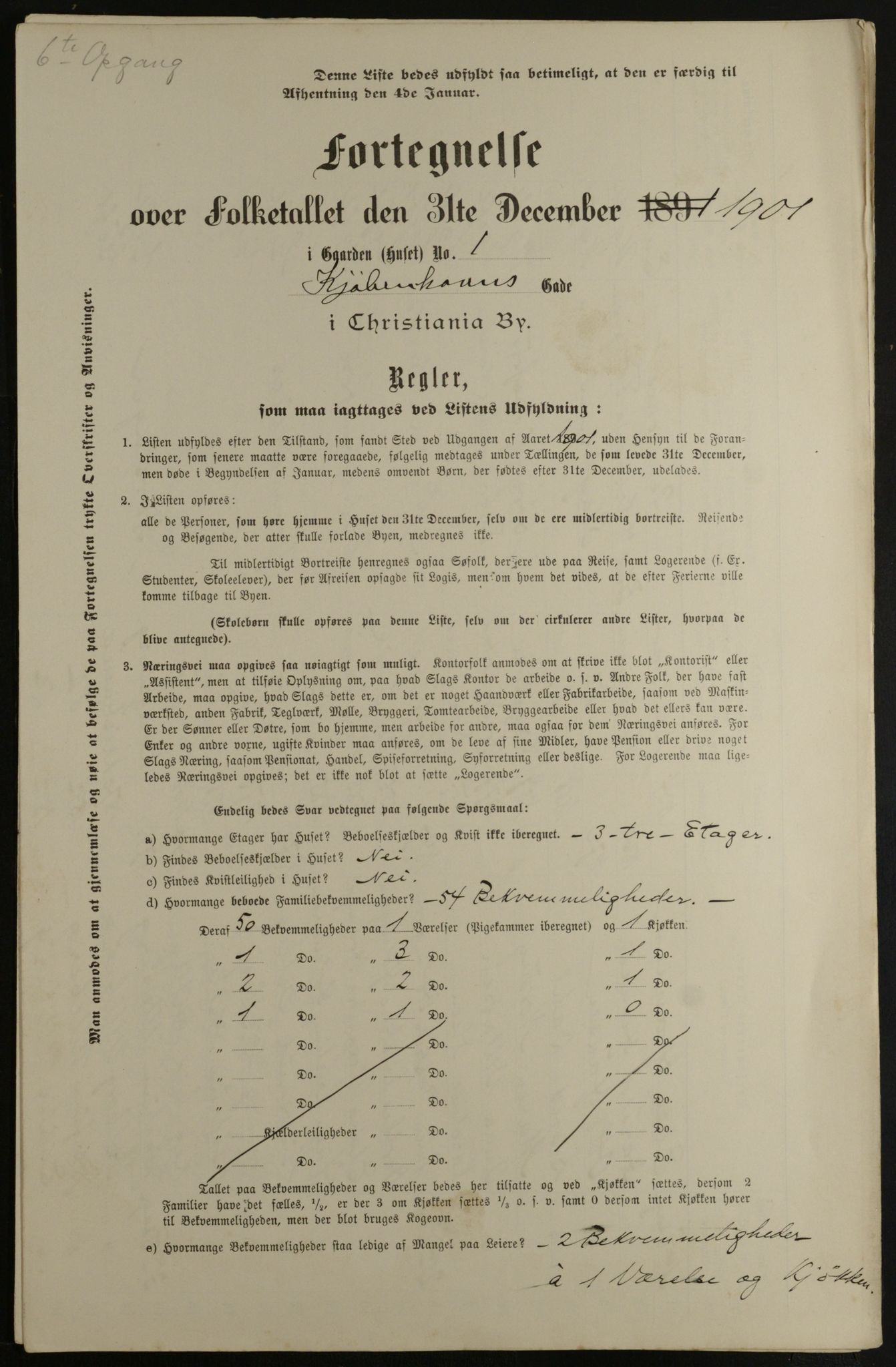 OBA, Municipal Census 1901 for Kristiania, 1901, p. 8504