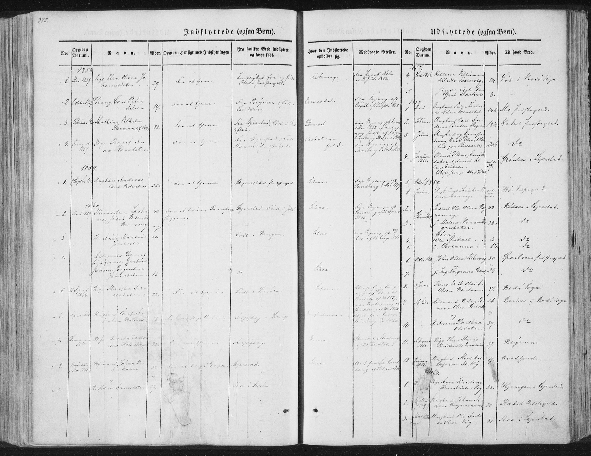 Ministerialprotokoller, klokkerbøker og fødselsregistre - Nordland, SAT/A-1459/847/L0667: Parish register (official) no. 847A07, 1842-1871, p. 372