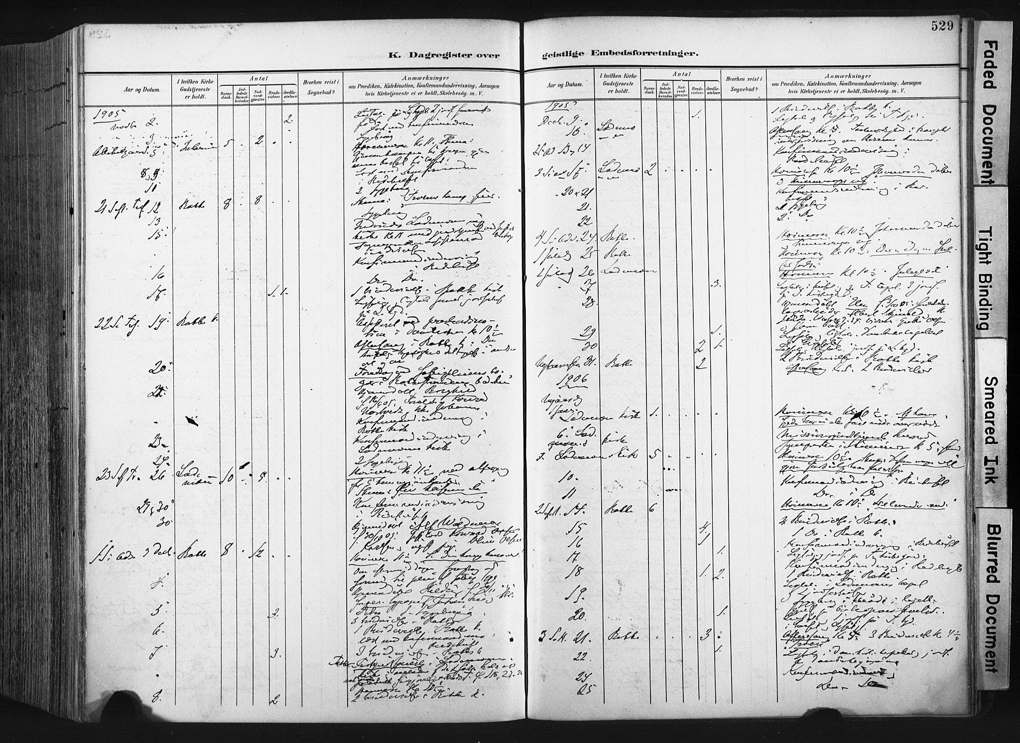 Ministerialprotokoller, klokkerbøker og fødselsregistre - Sør-Trøndelag, AV/SAT-A-1456/604/L0201: Parish register (official) no. 604A21, 1901-1911, p. 529