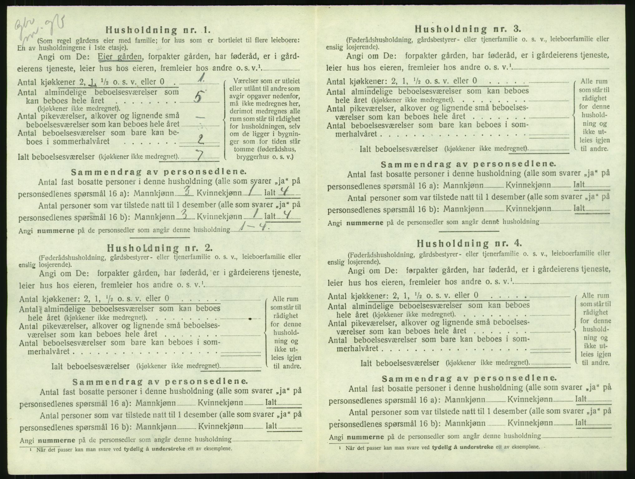 SAT, 1920 census for Aure, 1920, p. 677