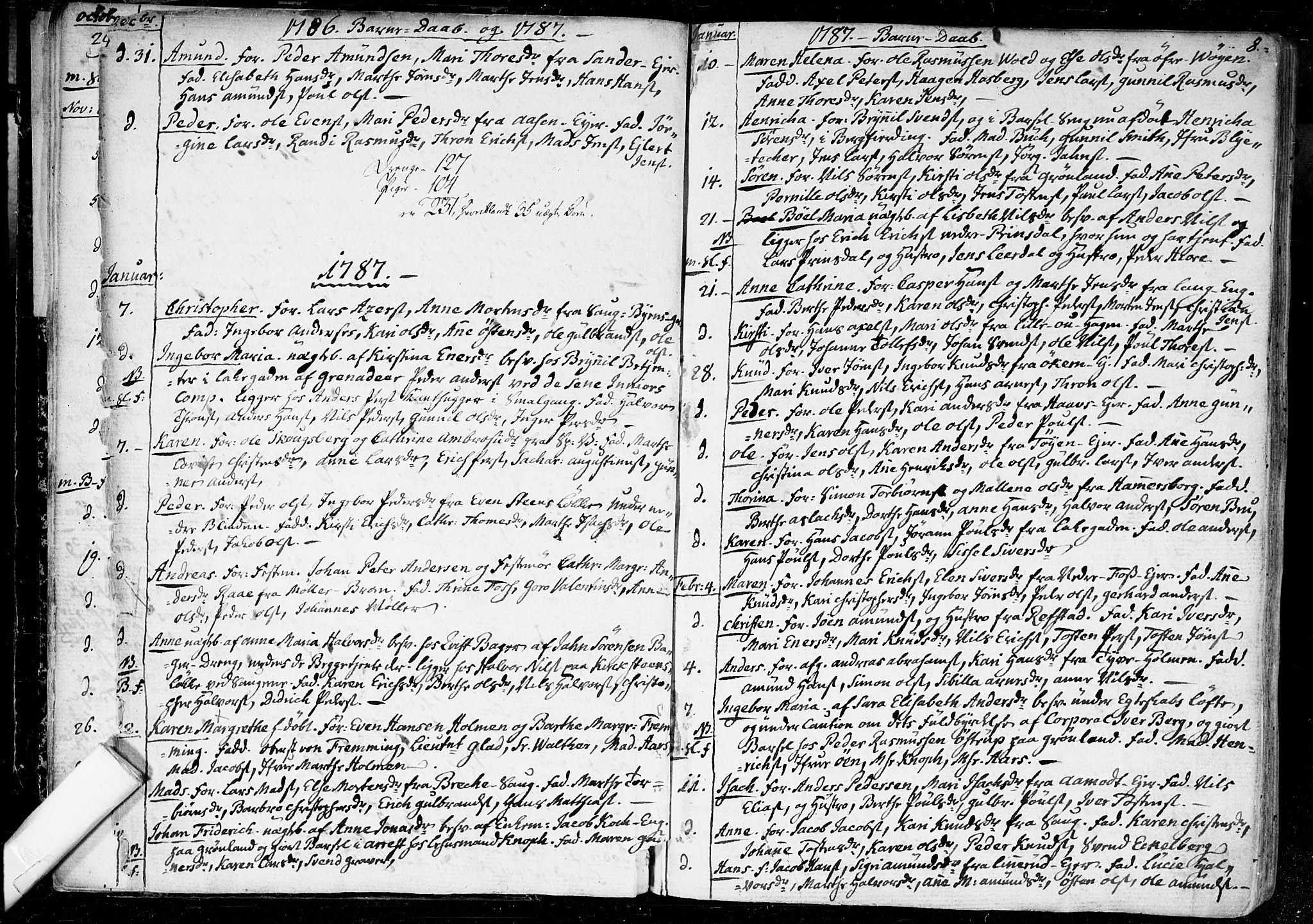 Aker prestekontor kirkebøker, SAO/A-10861/F/L0010: Parish register (official) no. 10, 1786-1809, p. 8