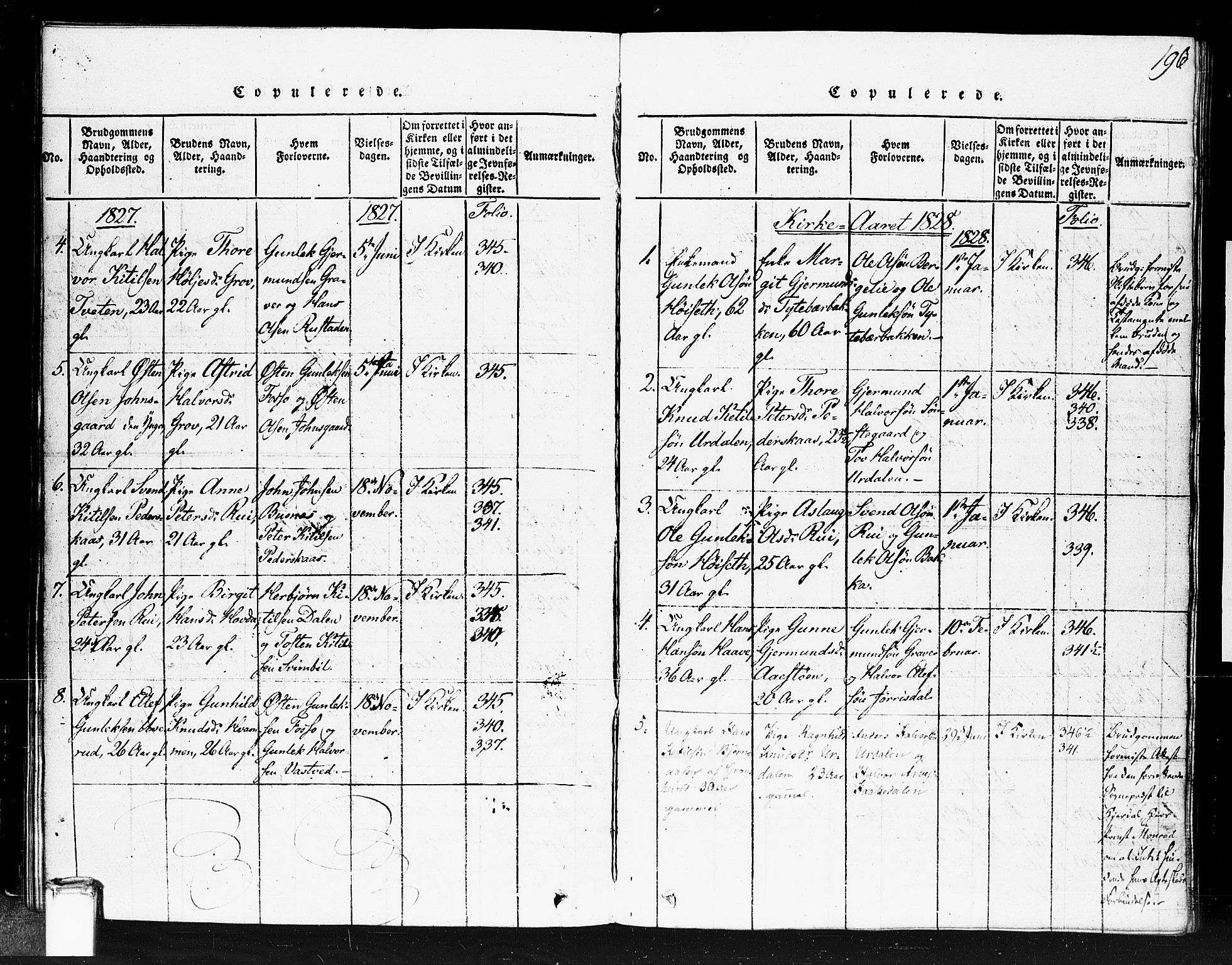 Gransherad kirkebøker, SAKO/A-267/F/Fb/L0002: Parish register (official) no. II 2, 1815-1843, p. 196