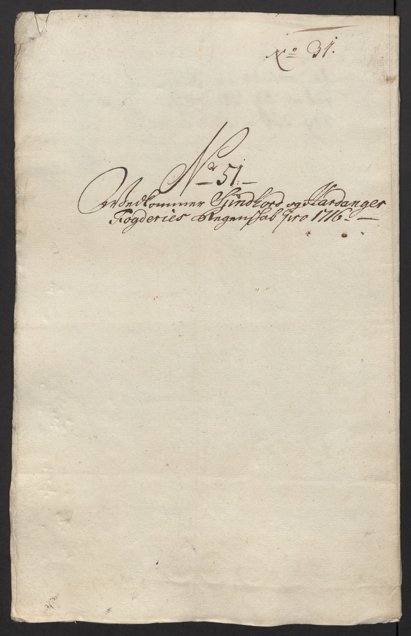 Rentekammeret inntil 1814, Reviderte regnskaper, Fogderegnskap, AV/RA-EA-4092/R48/L2992: Fogderegnskap Sunnhordland og Hardanger, 1716, p. 266