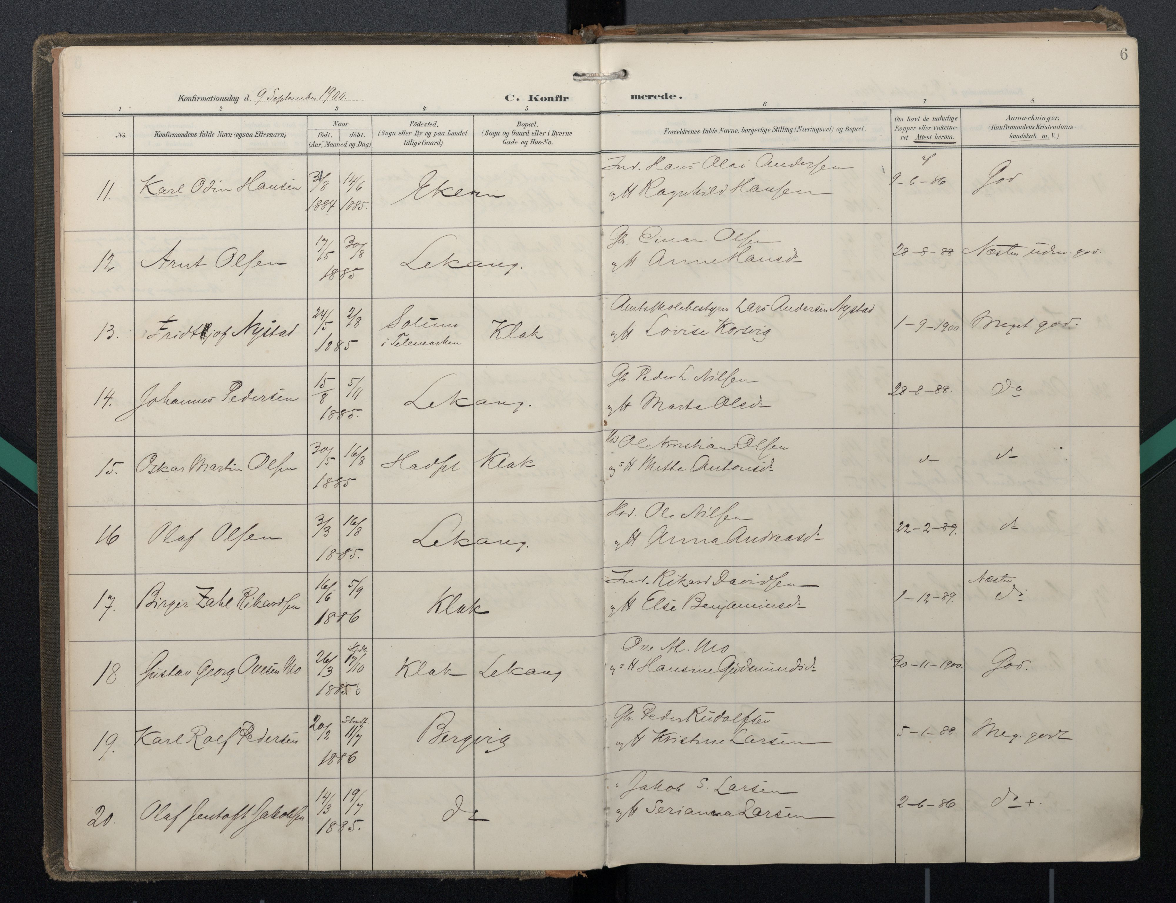 Ministerialprotokoller, klokkerbøker og fødselsregistre - Nordland, AV/SAT-A-1459/888/L1247: Parish register (official) no. 888A13, 1900-1911, p. 6