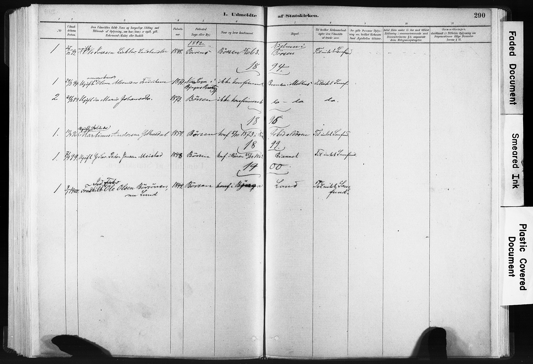 Ministerialprotokoller, klokkerbøker og fødselsregistre - Sør-Trøndelag, SAT/A-1456/665/L0773: Parish register (official) no. 665A08, 1879-1905, p. 290