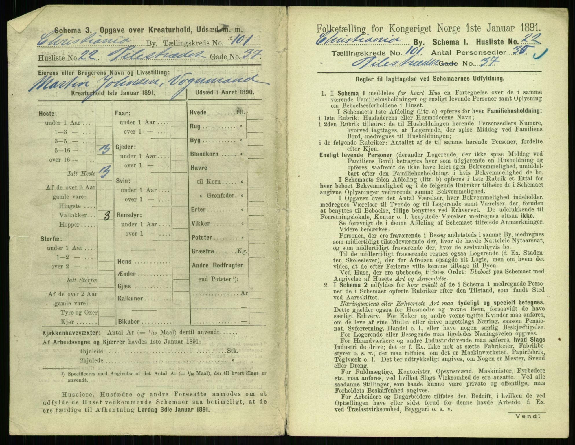 RA, 1891 census for 0301 Kristiania, 1891, p. 50003