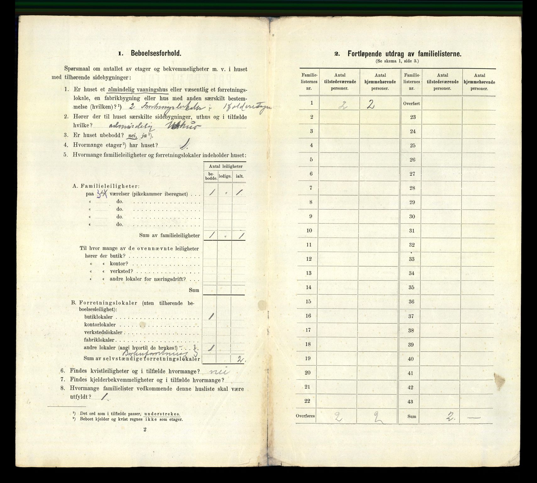 RA, 1910 census for Larvik, 1910, p. 2332