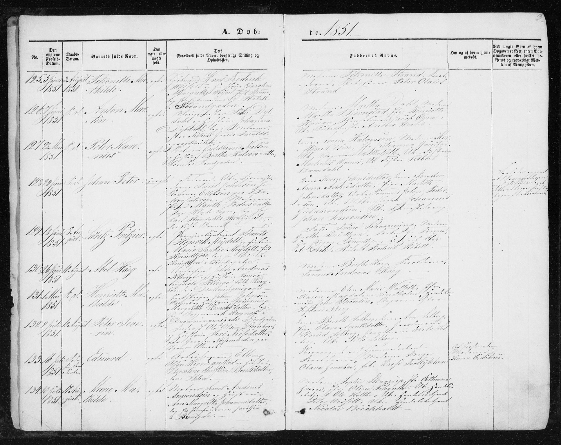 Ministerialprotokoller, klokkerbøker og fødselsregistre - Sør-Trøndelag, SAT/A-1456/602/L0112: Parish register (official) no. 602A10, 1848-1859, p. 3