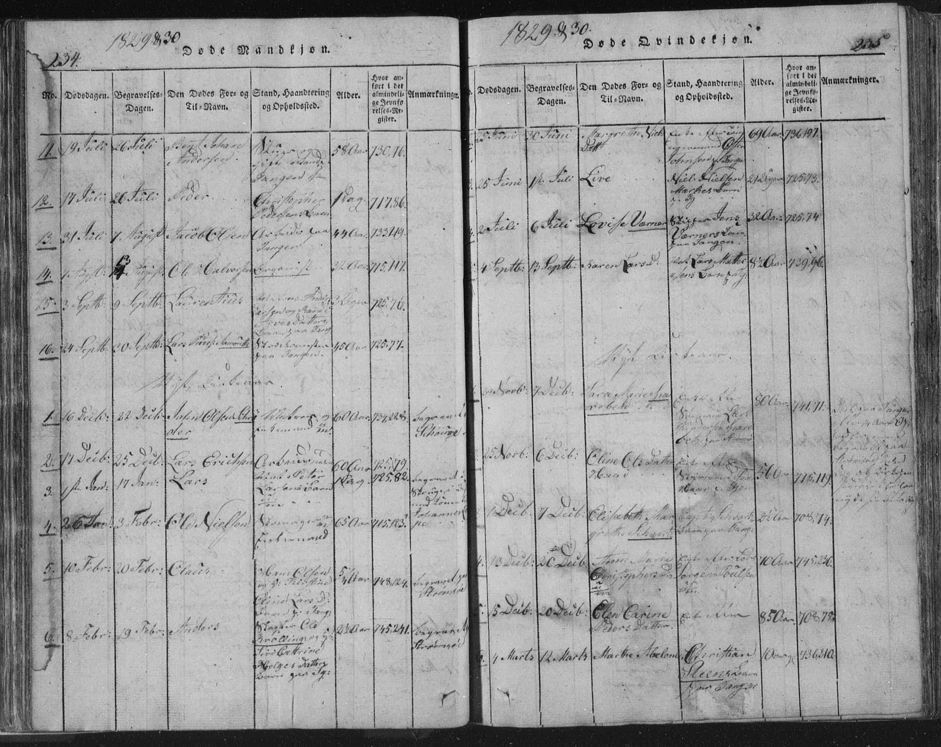 Strømsø kirkebøker, AV/SAKO-A-246/F/Fb/L0004: Parish register (official) no. II 4, 1814-1843, p. 234-235