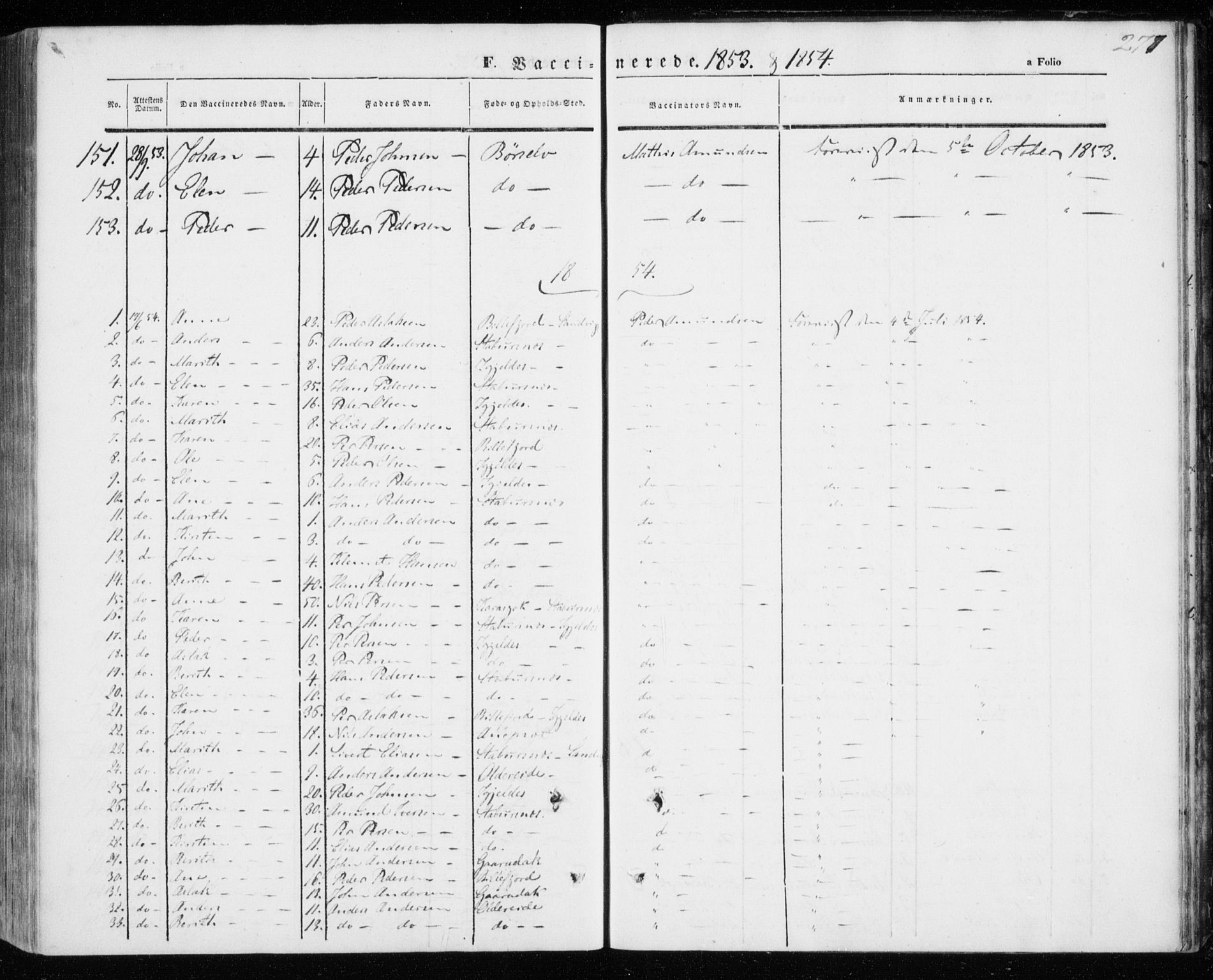 Kistrand/Porsanger sokneprestembete, SATØ/S-1351/H/Ha/L0004.kirke: Parish register (official) no. 4, 1843-1860, p. 277