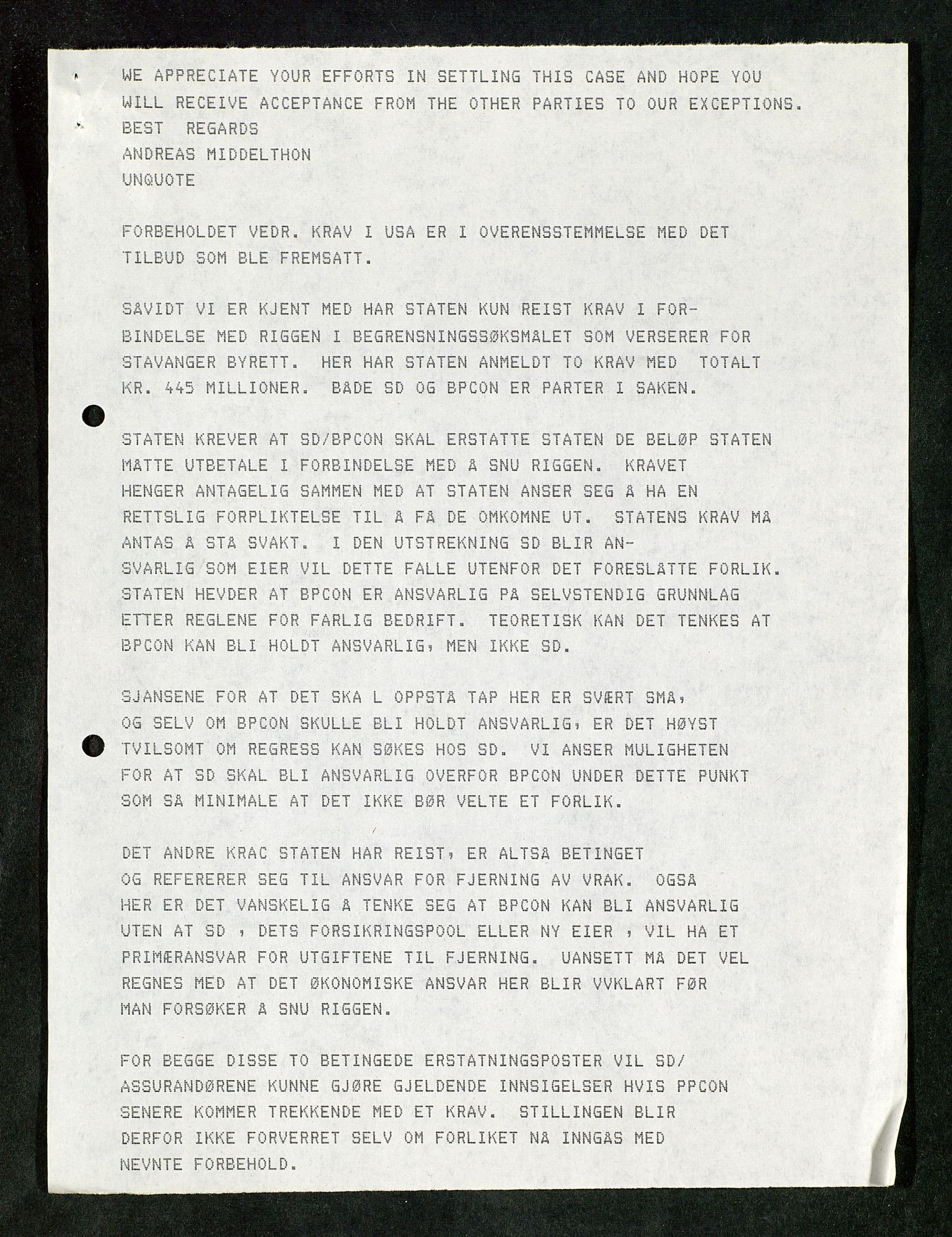 Pa 1503 - Stavanger Drilling AS, AV/SAST-A-101906/Da/L0017: Alexander L. Kielland - Saks- og korrespondansearkiv, 1981-1984, p. 61