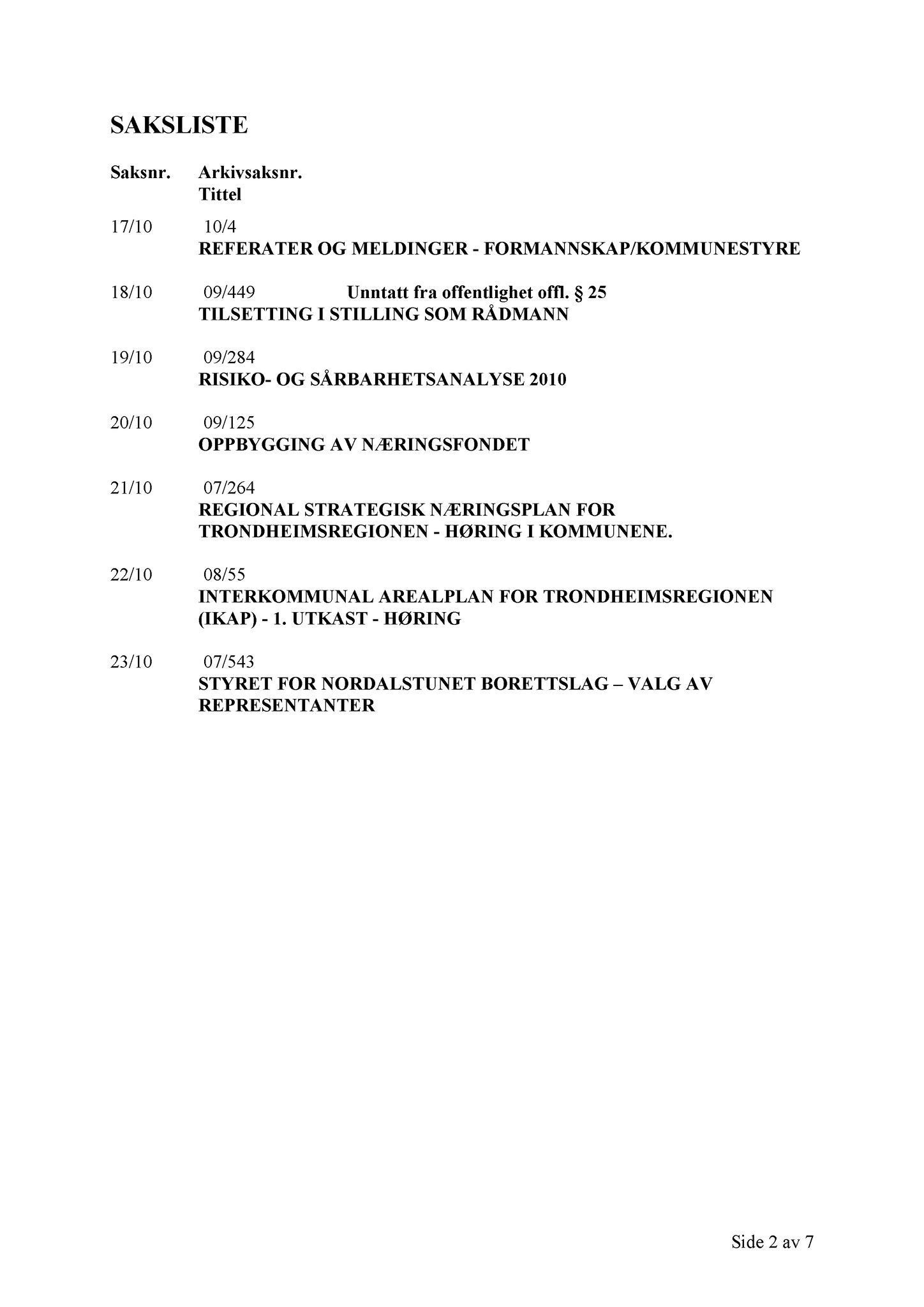 Klæbu Kommune, TRKO/KK/01-KS/L003: Kommunestyret - Møtedokumenter, 2010, p. 391