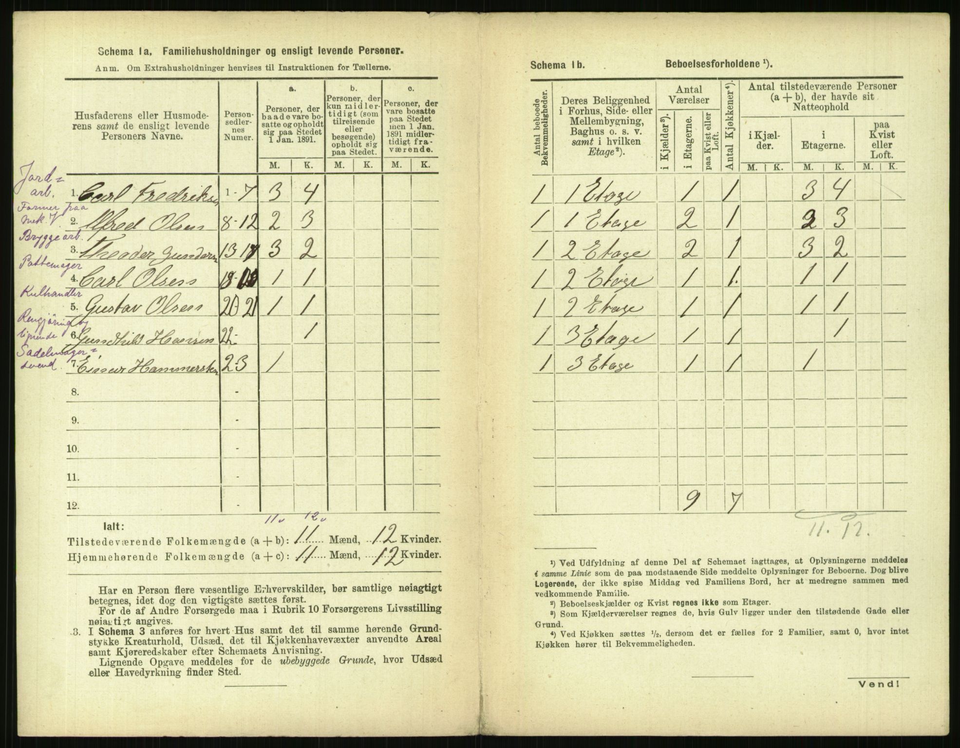 RA, 1891 census for 0301 Kristiania, 1891, p. 119739