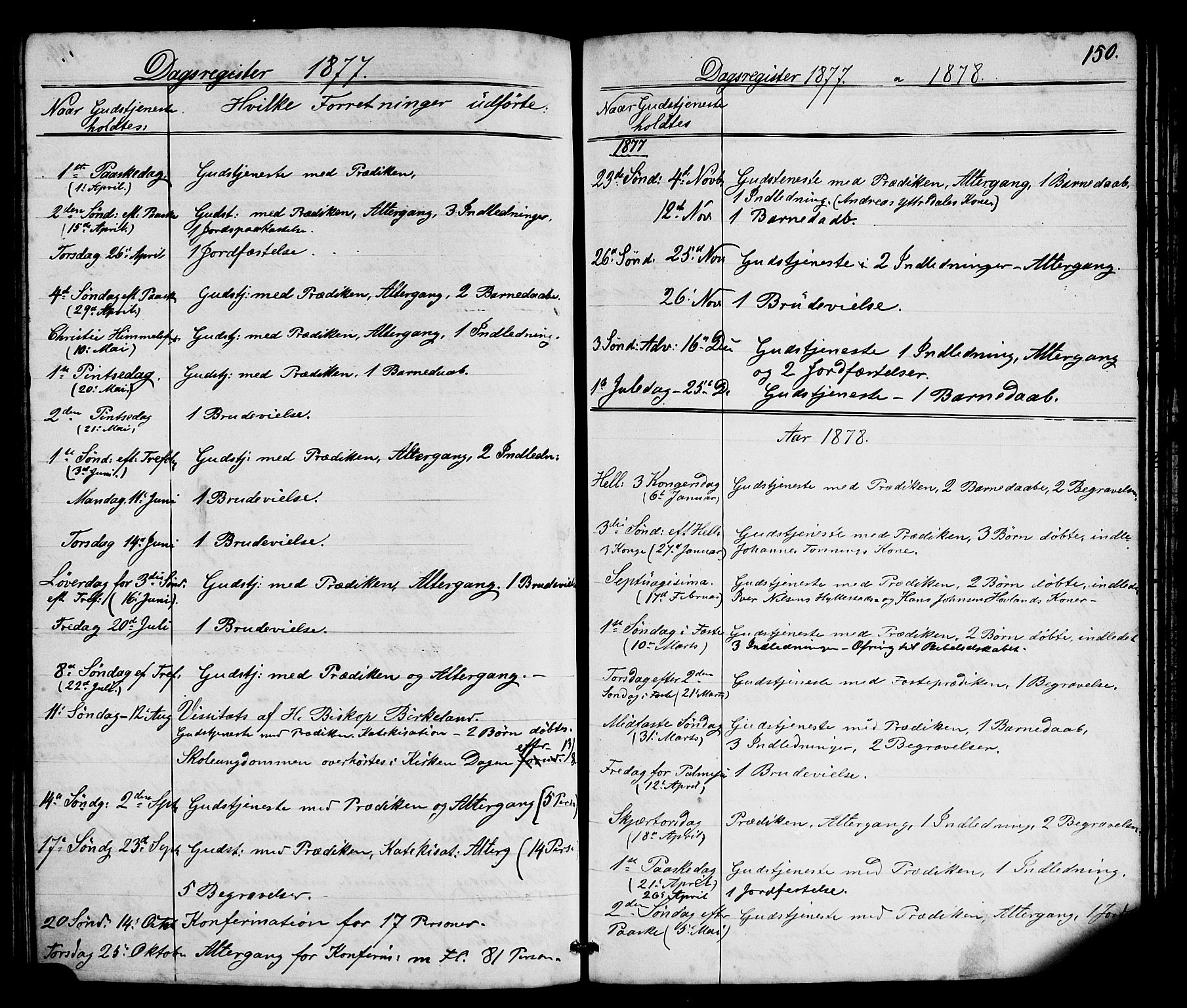 Hyllestad sokneprestembete, SAB/A-80401: Parish register (copy) no. A 2, 1876-1906, p. 150