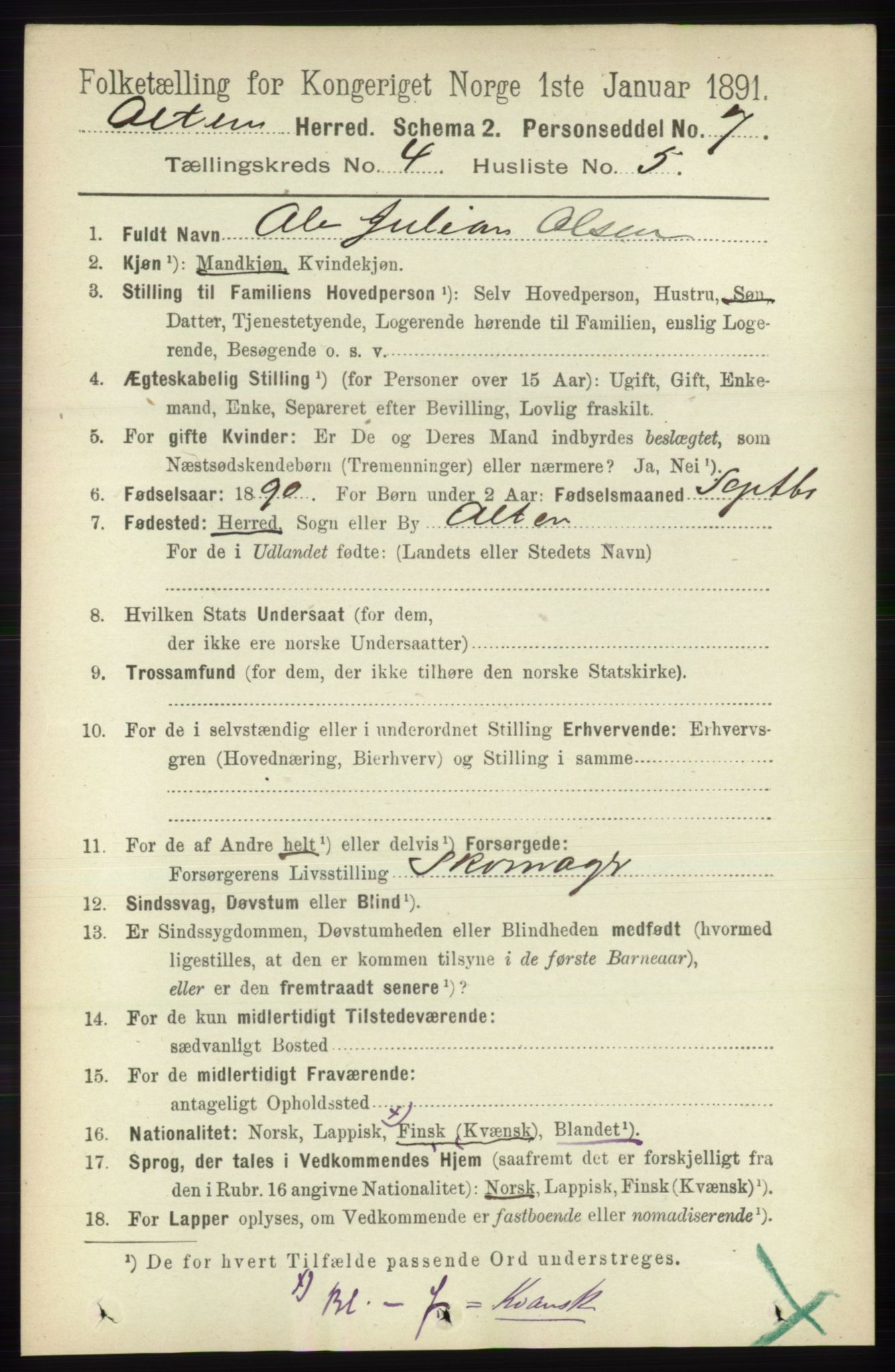 RA, 1891 census for 2012 Alta, 1891, p. 1387