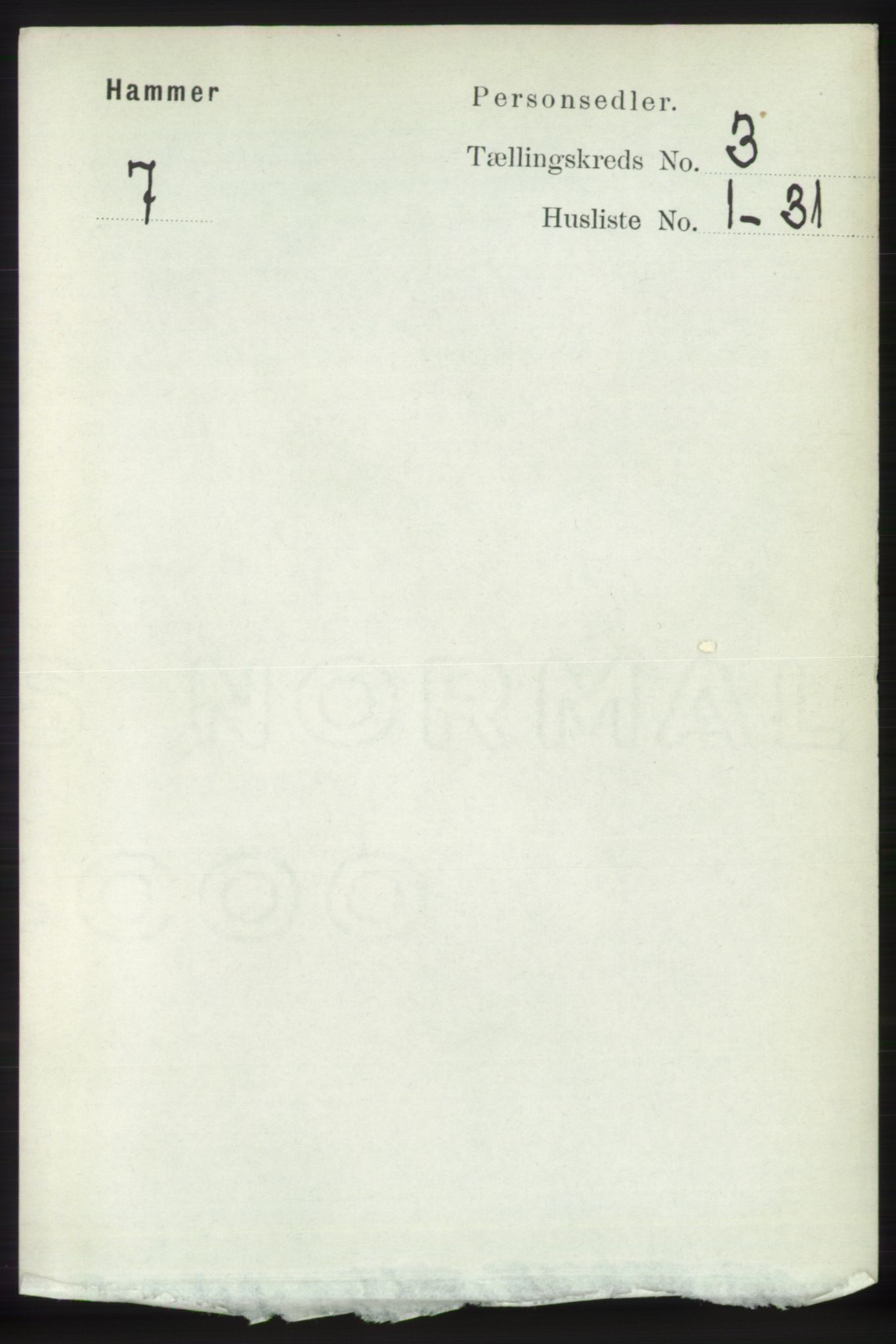 RA, 1891 census for 1254 Hamre, 1891, p. 533