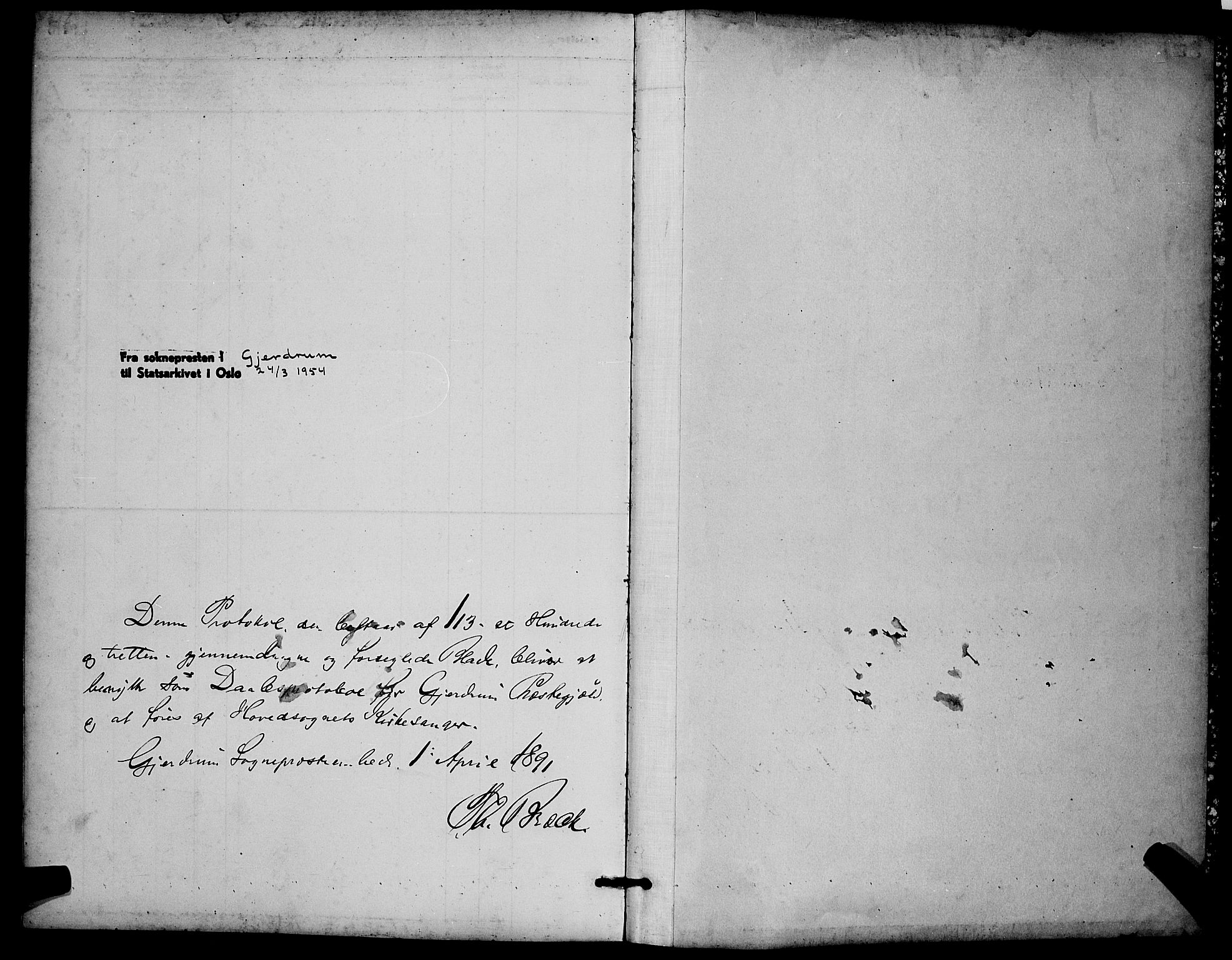 Gjerdrum prestekontor Kirkebøker, SAO/A-10412b/G/Ga/L0005: Parish register (copy) no. I 5, 1891-1901