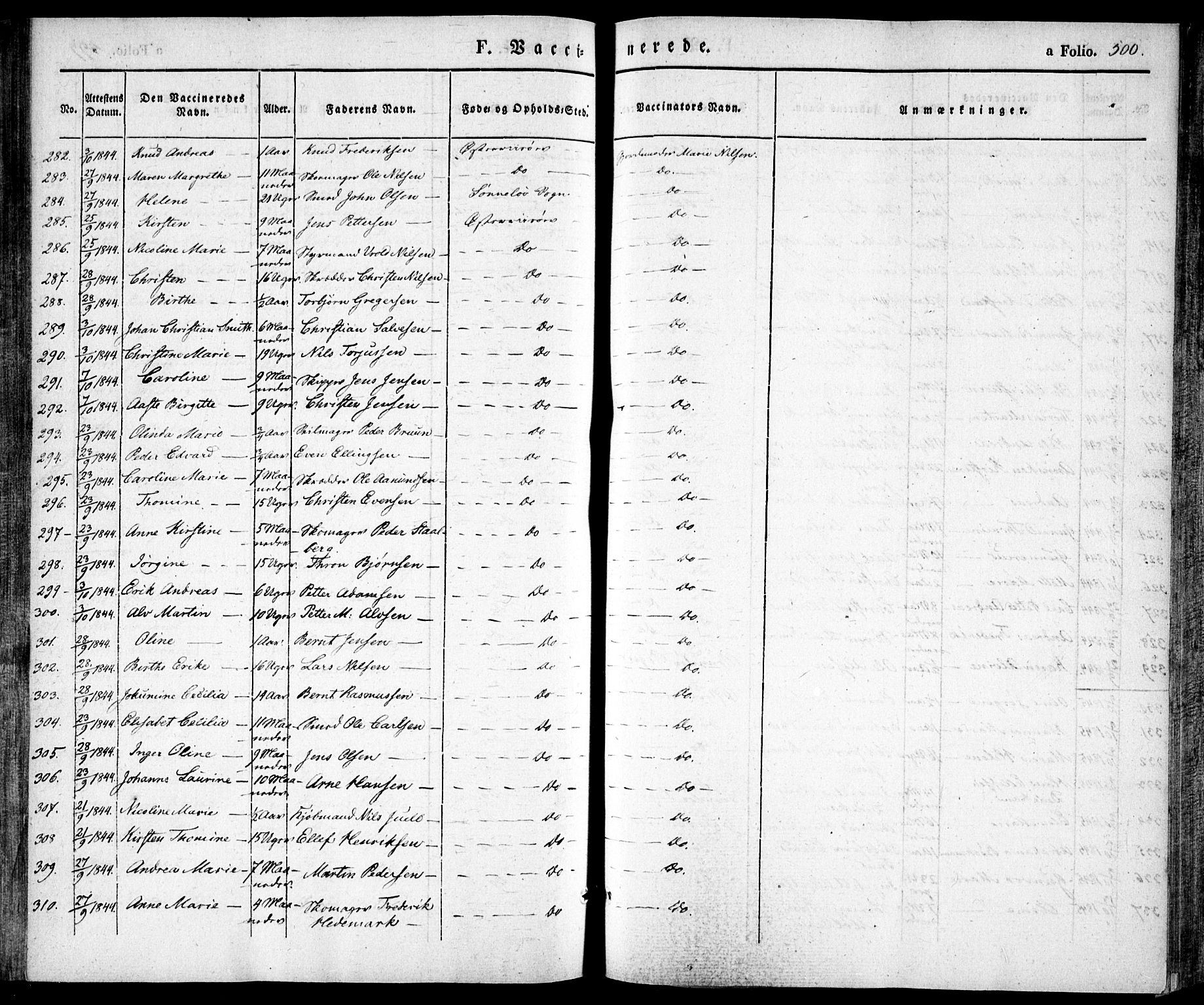 Risør sokneprestkontor, AV/SAK-1111-0035/F/Fa/L0003: Parish register (official) no. A 3, 1838-1864, p. 500