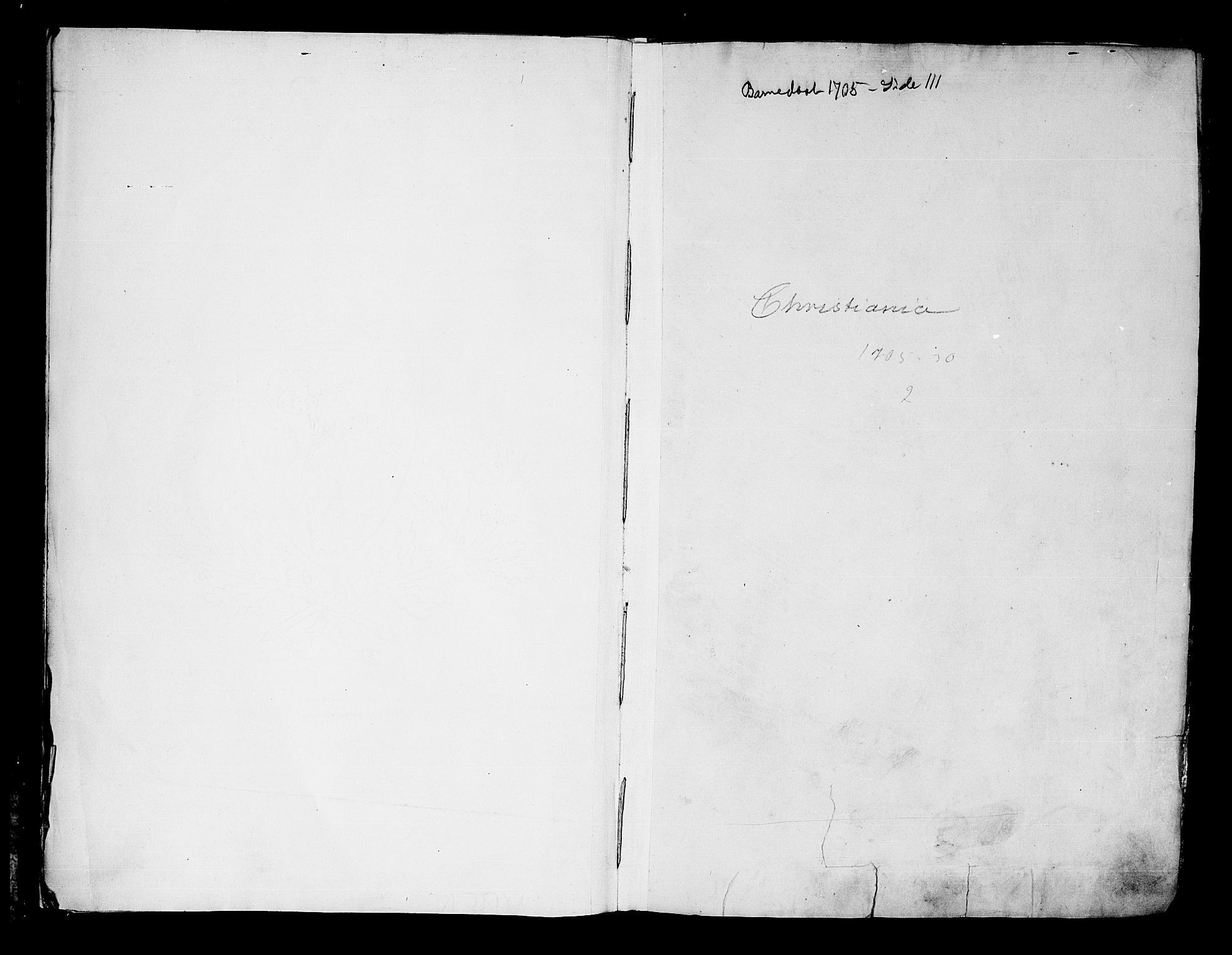 Oslo domkirke Kirkebøker, AV/SAO-A-10752/F/Fa/L0002: Parish register (official) no. 2, 1705-1730