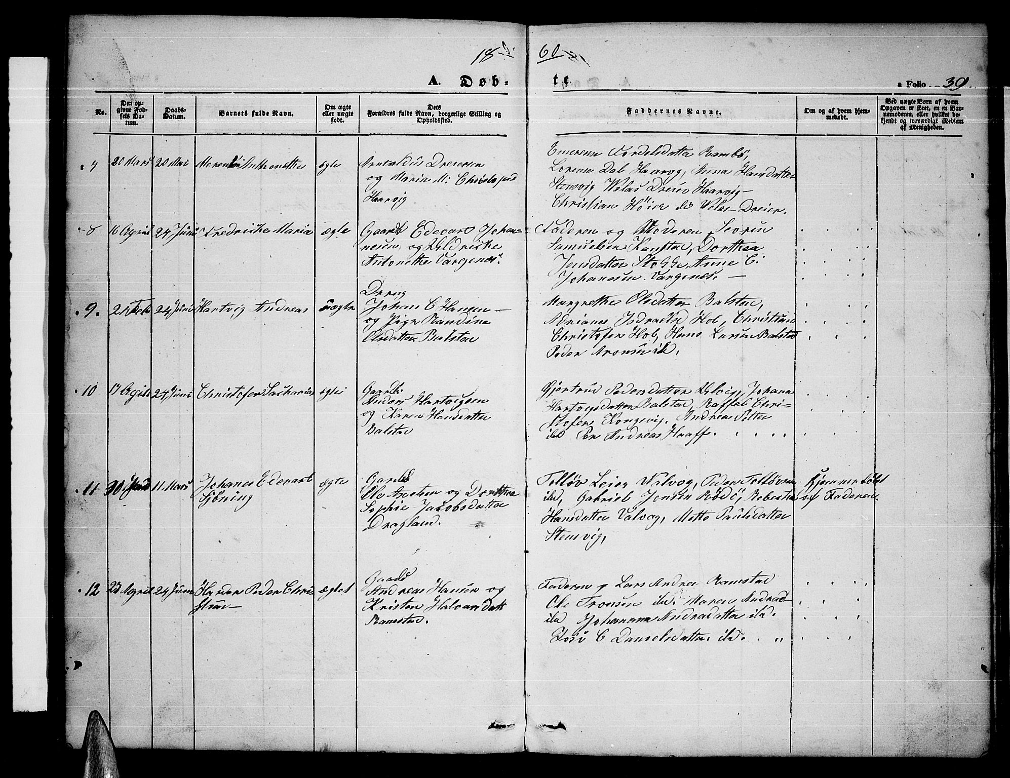 Ministerialprotokoller, klokkerbøker og fødselsregistre - Nordland, SAT/A-1459/865/L0929: Parish register (copy) no. 865C01, 1840-1866, p. 39