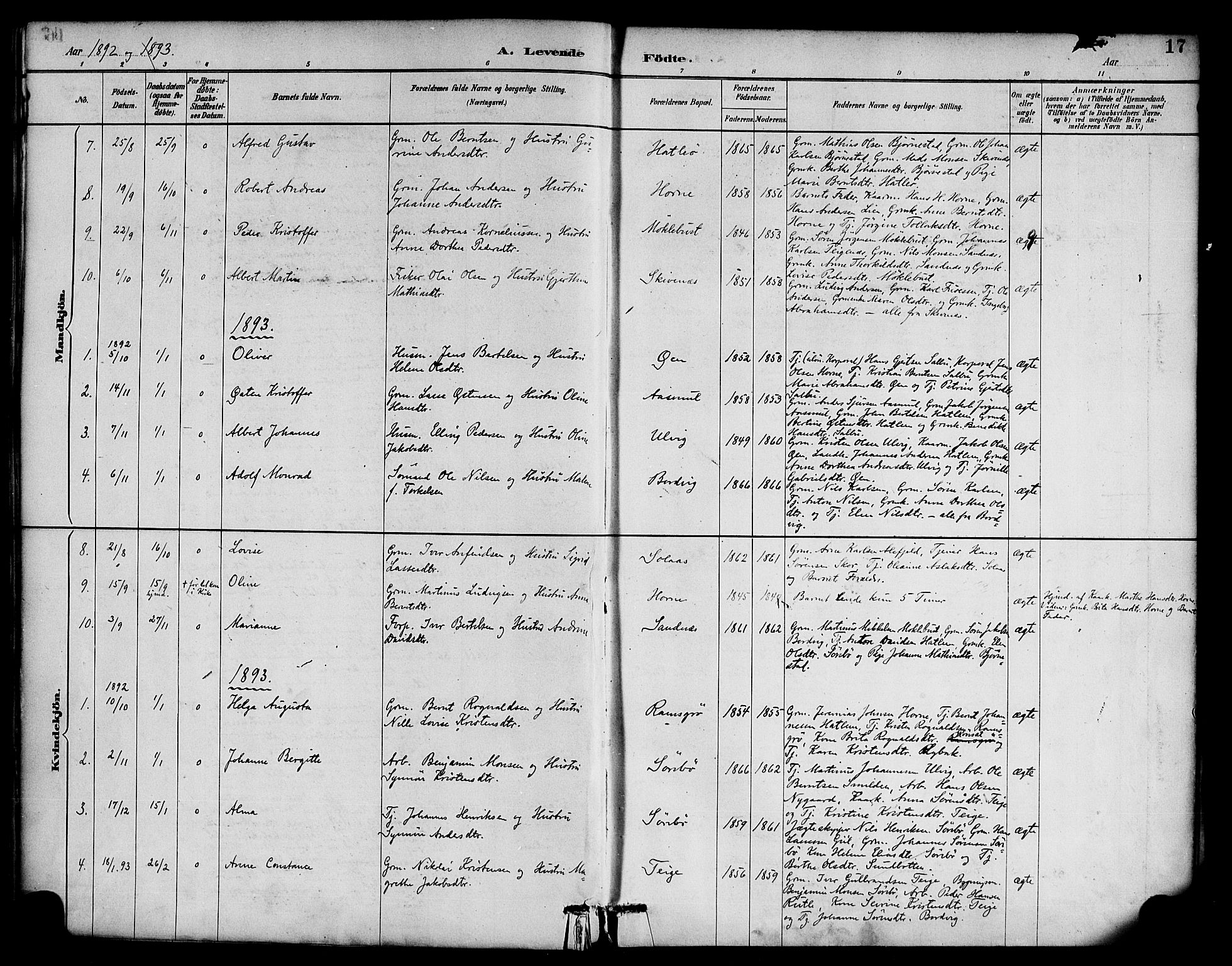 Hyllestad sokneprestembete, SAB/A-80401: Parish register (official) no. D 1, 1886-1905, p. 17