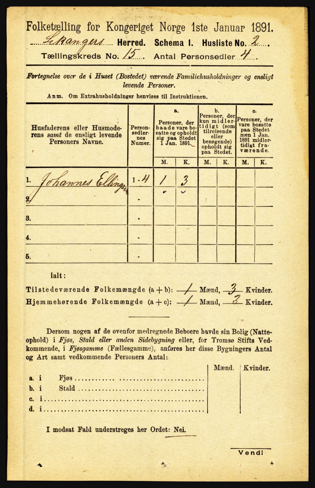 RA, 1891 census for 1419 Leikanger, 1891, p. 2825