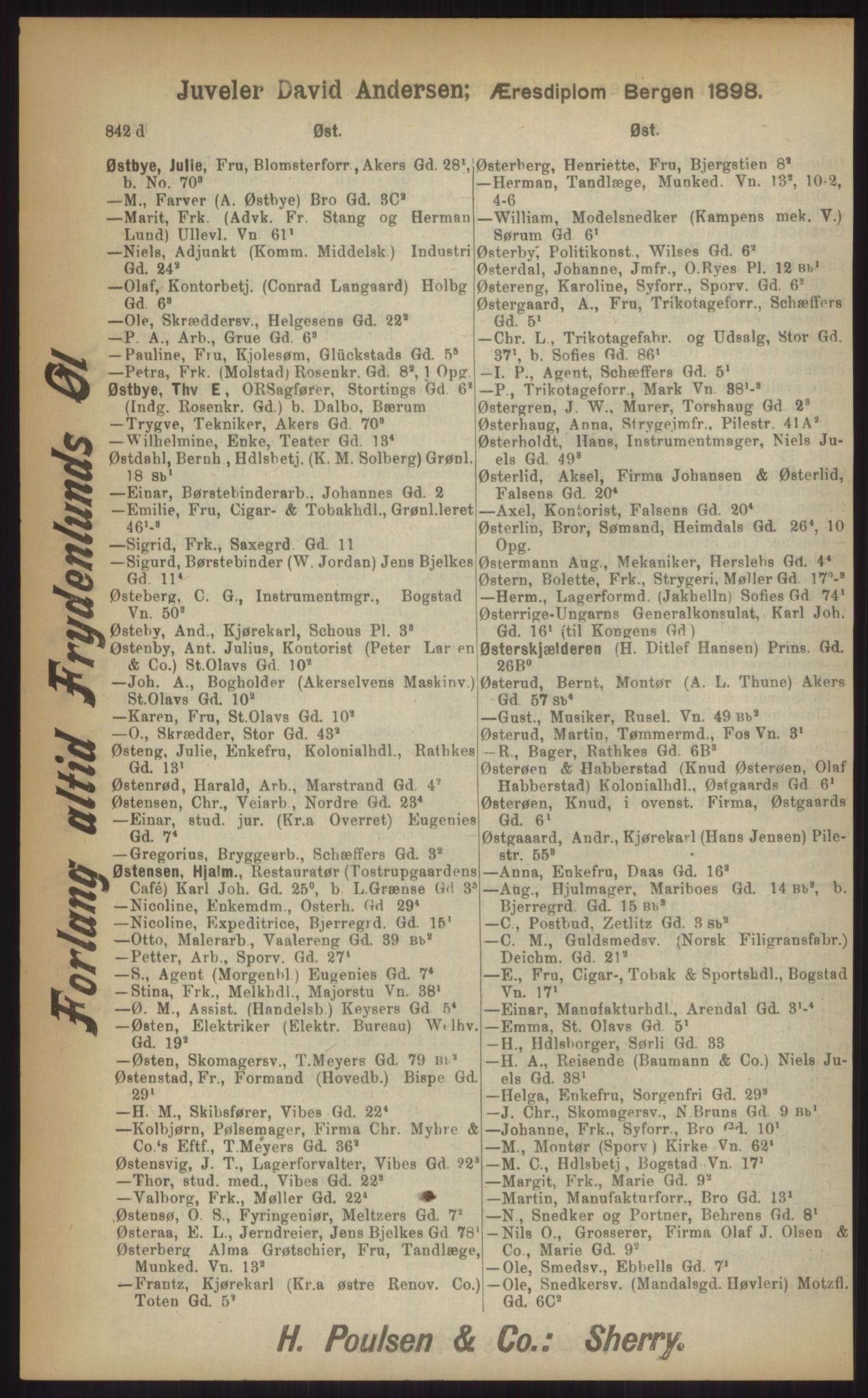 Kristiania/Oslo adressebok, PUBL/-, 1903, p. 842