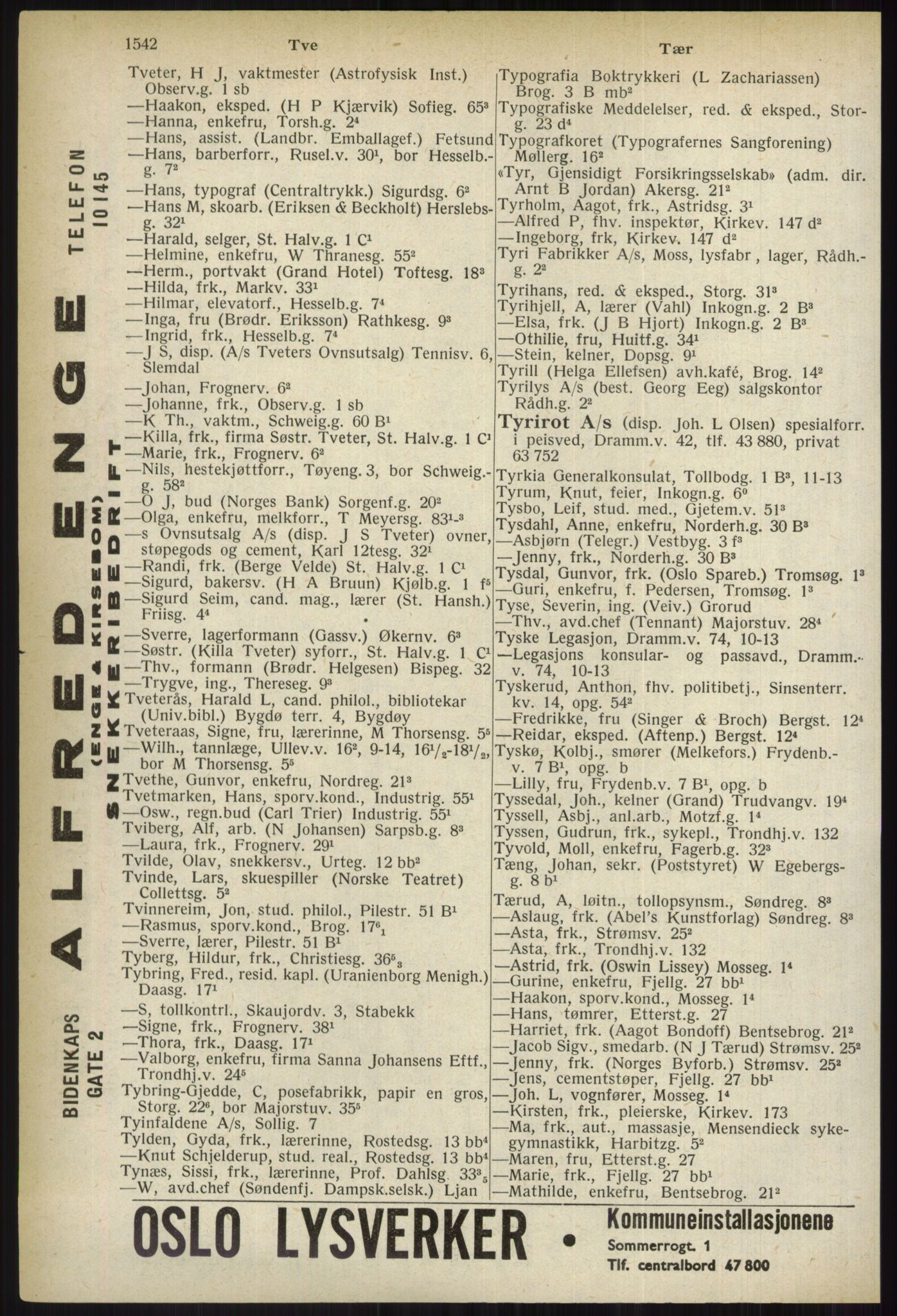 Kristiania/Oslo adressebok, PUBL/-, 1937, p. 1542