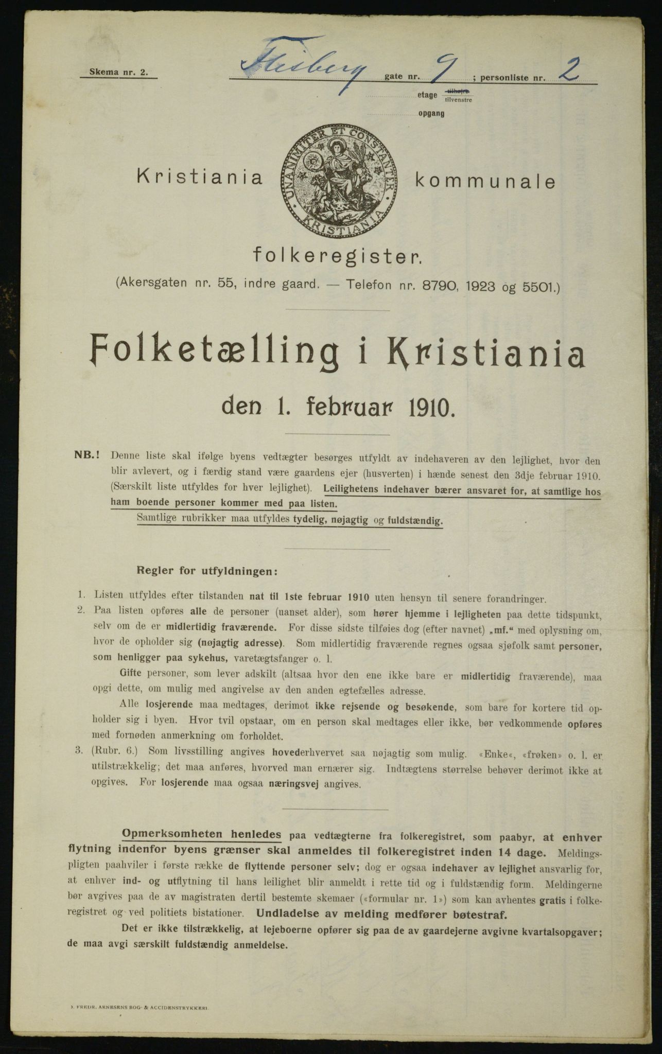 OBA, Municipal Census 1910 for Kristiania, 1910, p. 23193