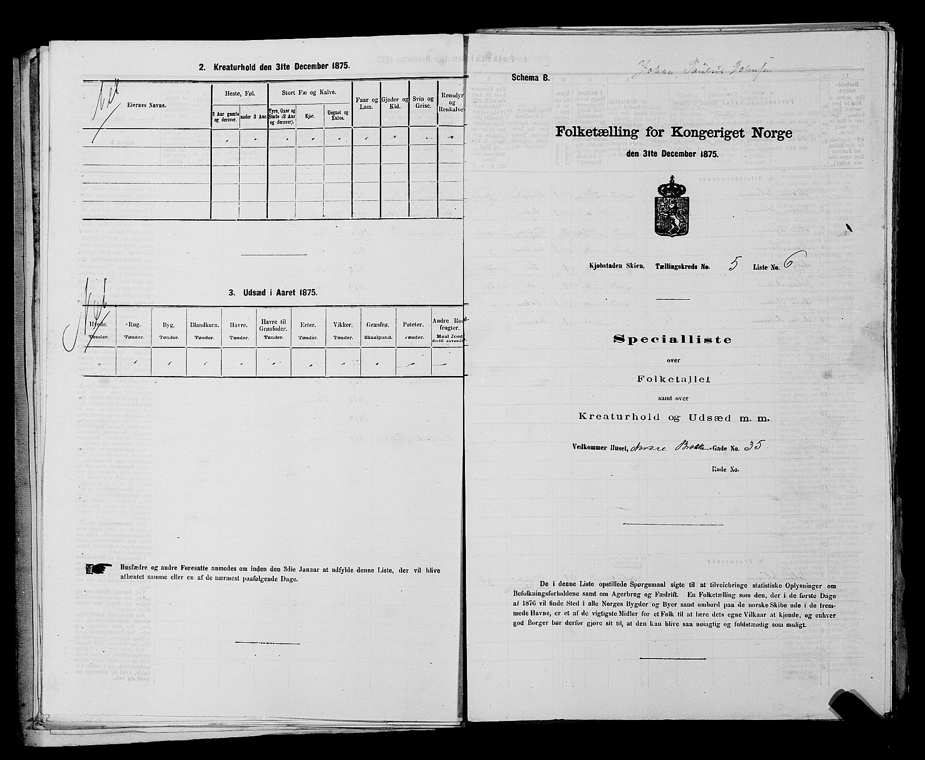 SAKO, 1875 census for 0806P Skien, 1875, p. 862