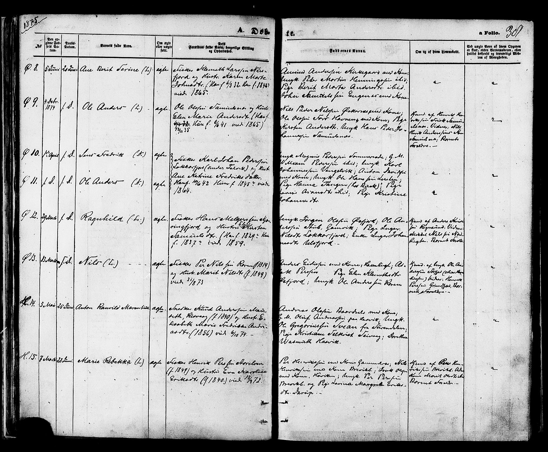 Loppa sokneprestkontor, AV/SATØ-S-1339/H/Ha/L0005kirke: Parish register (official) no. 5, 1869-1878, p. 38