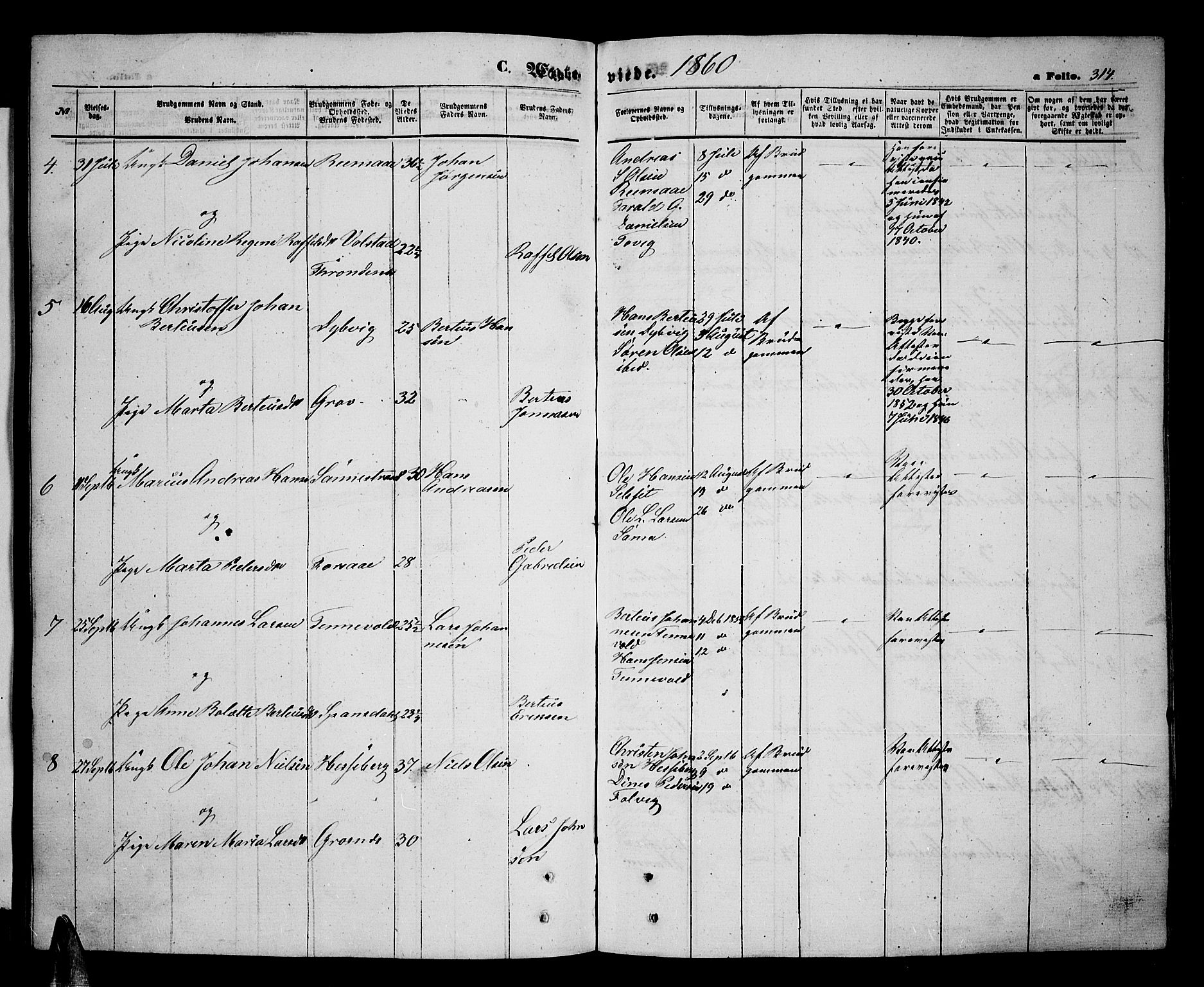 Ibestad sokneprestembete, SATØ/S-0077/H/Ha/Hab/L0005klokker: Parish register (copy) no. 5, 1860-1871, p. 314