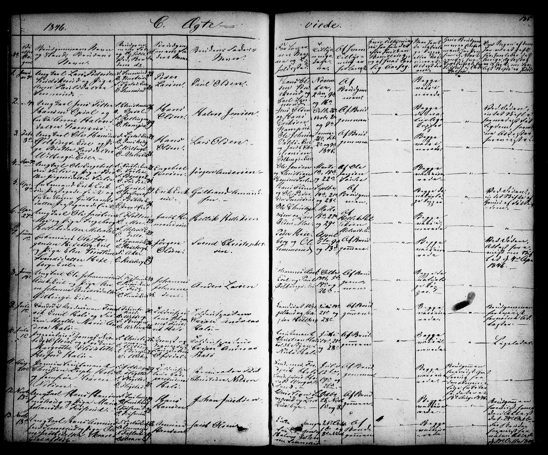 Sørum prestekontor Kirkebøker, SAO/A-10303/F/Fa/L0005: Parish register (official) no. I 5, 1846-1863, p. 185