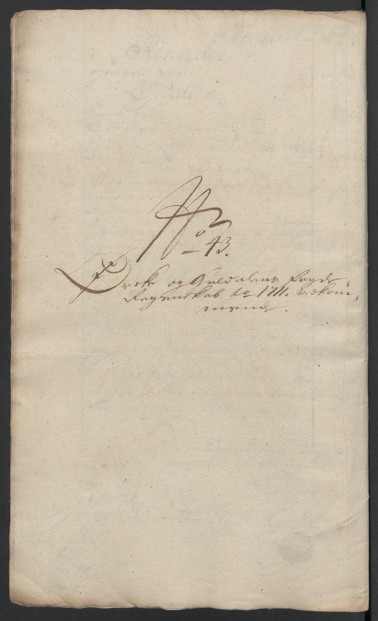 Rentekammeret inntil 1814, Reviderte regnskaper, Fogderegnskap, RA/EA-4092/R60/L3961: Fogderegnskap Orkdal og Gauldal, 1711, p. 213