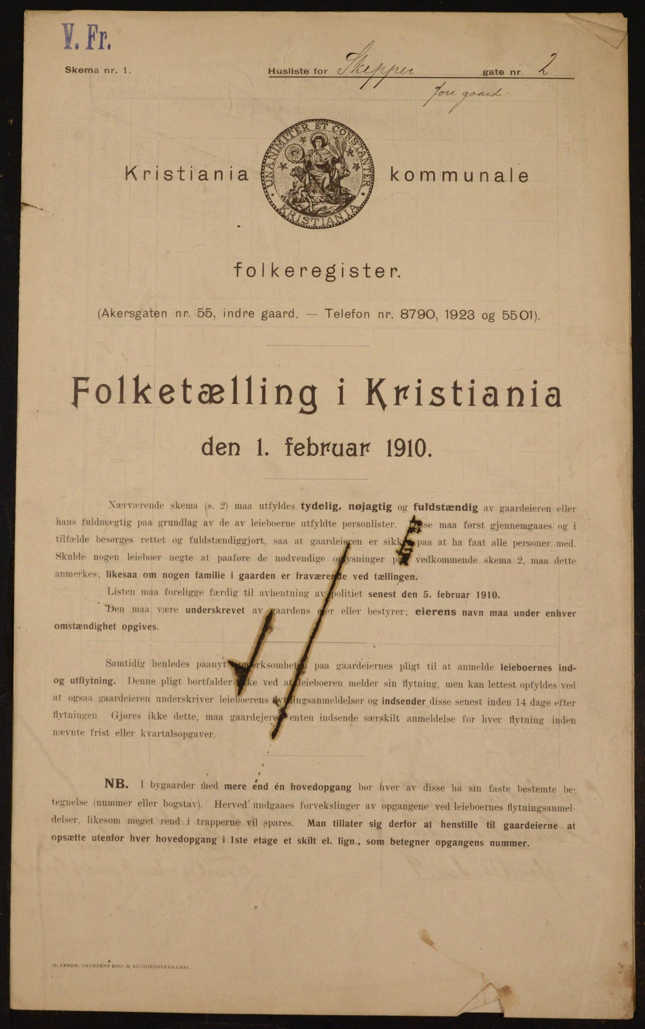 OBA, Municipal Census 1910 for Kristiania, 1910, p. 91040