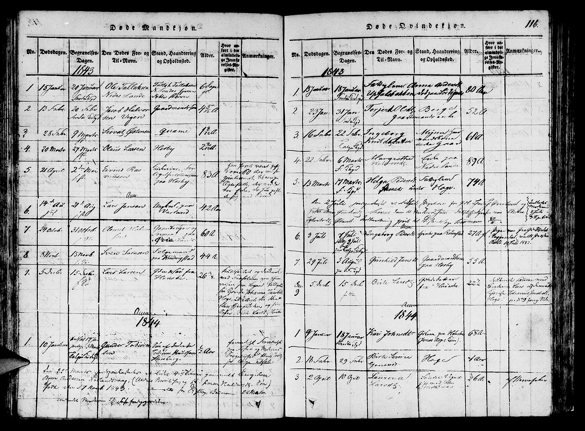 Finnøy sokneprestkontor, SAST/A-101825/H/Ha/Haa/L0006: Parish register (official) no. A 6, 1816-1846, p. 116