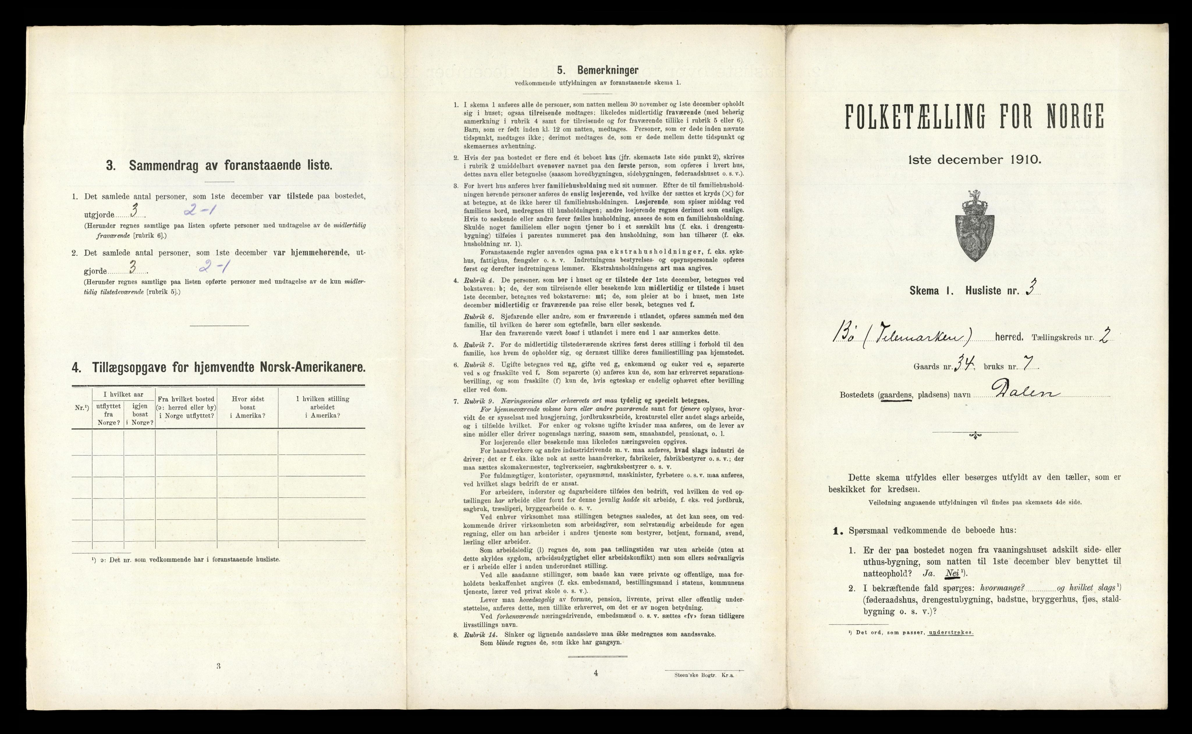 RA, 1910 census for Bø, 1910, p. 259