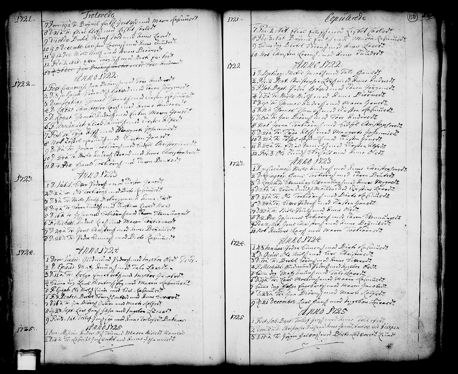 Holla kirkebøker, AV/SAKO-A-272/F/Fa/L0001: Parish register (official) no. 1, 1717-1779, p. 150